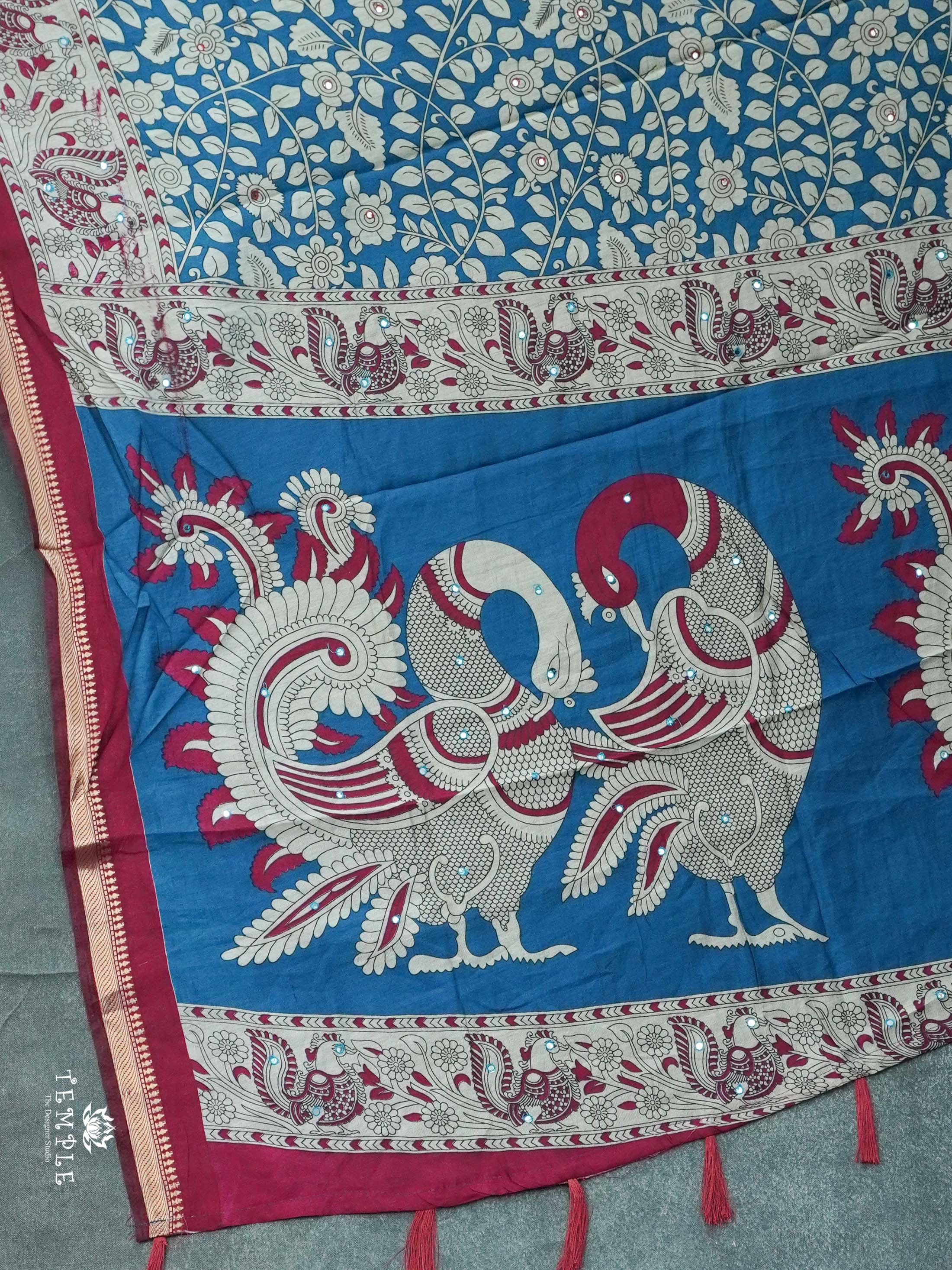 Mangalagiri Cotton Saree with Mirror Work | TTDS2438