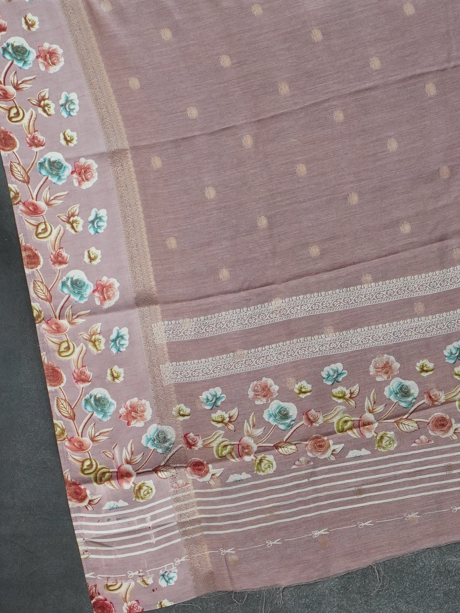 Fancy Saree With Satin Border | TTDS3361