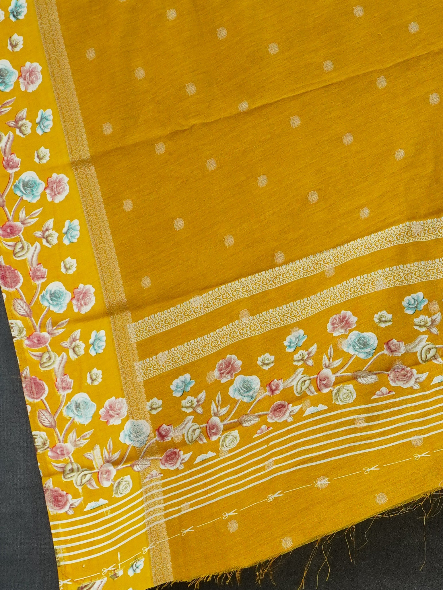 Fancy Saree With Satin Border | TTDS3361