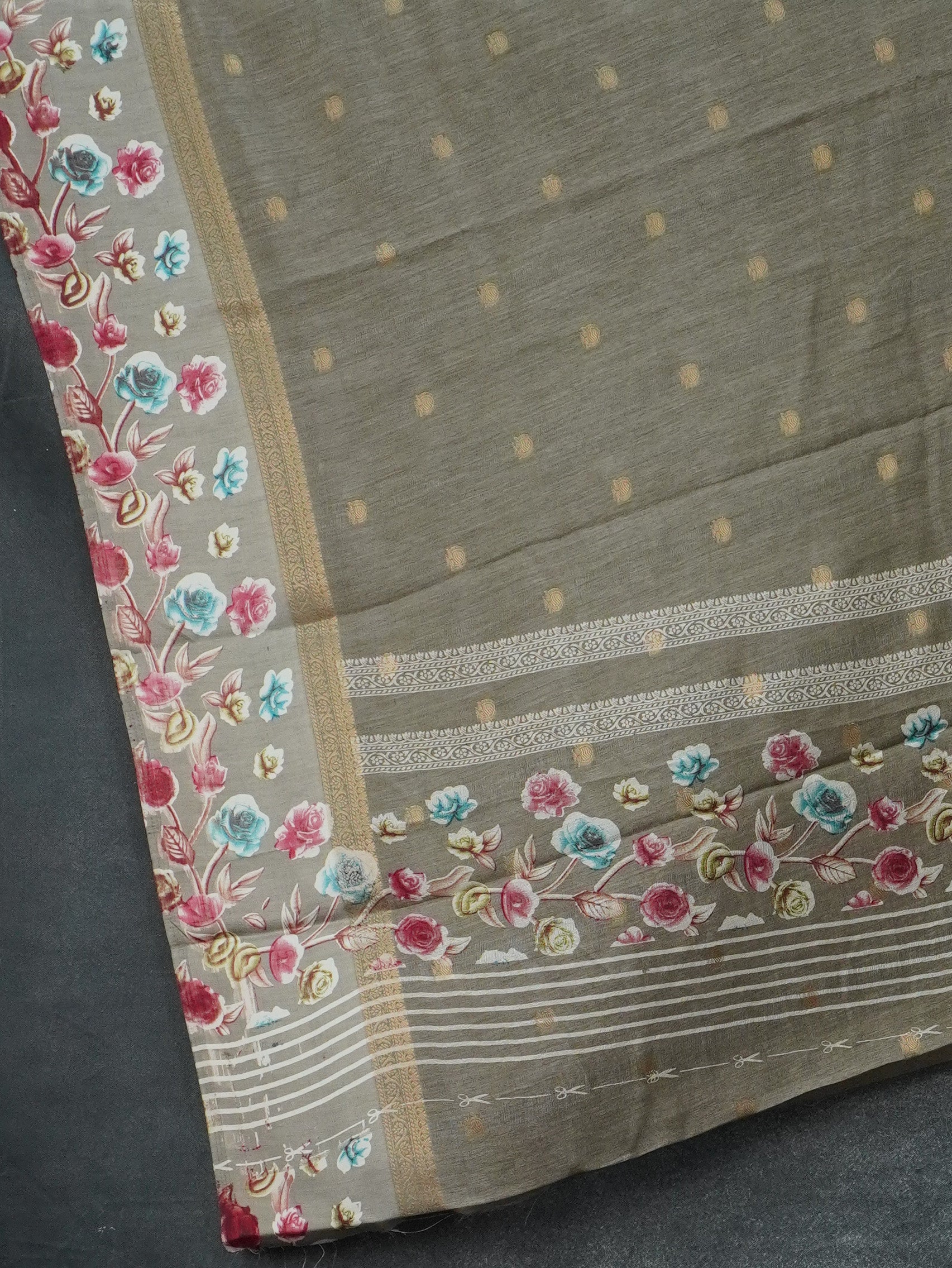 Fancy Saree With Satin Border | TTDS3361