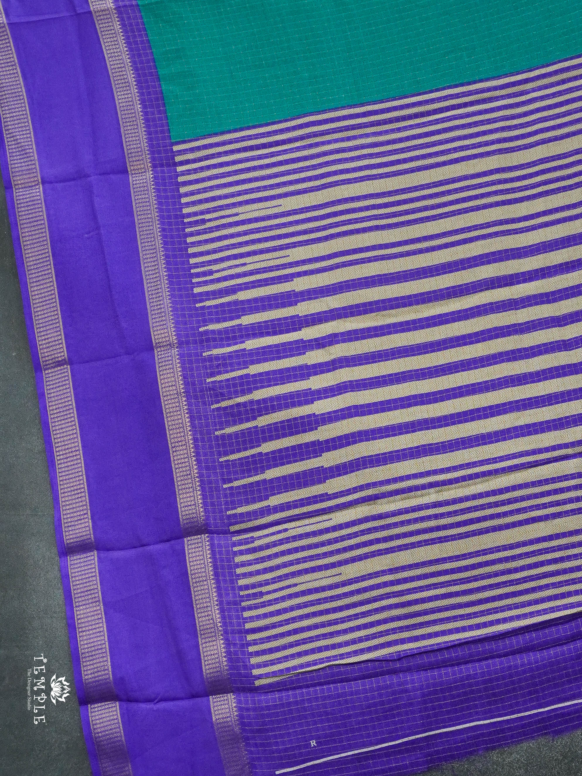 Checked Pattern Georgette Saree | TTDS2943