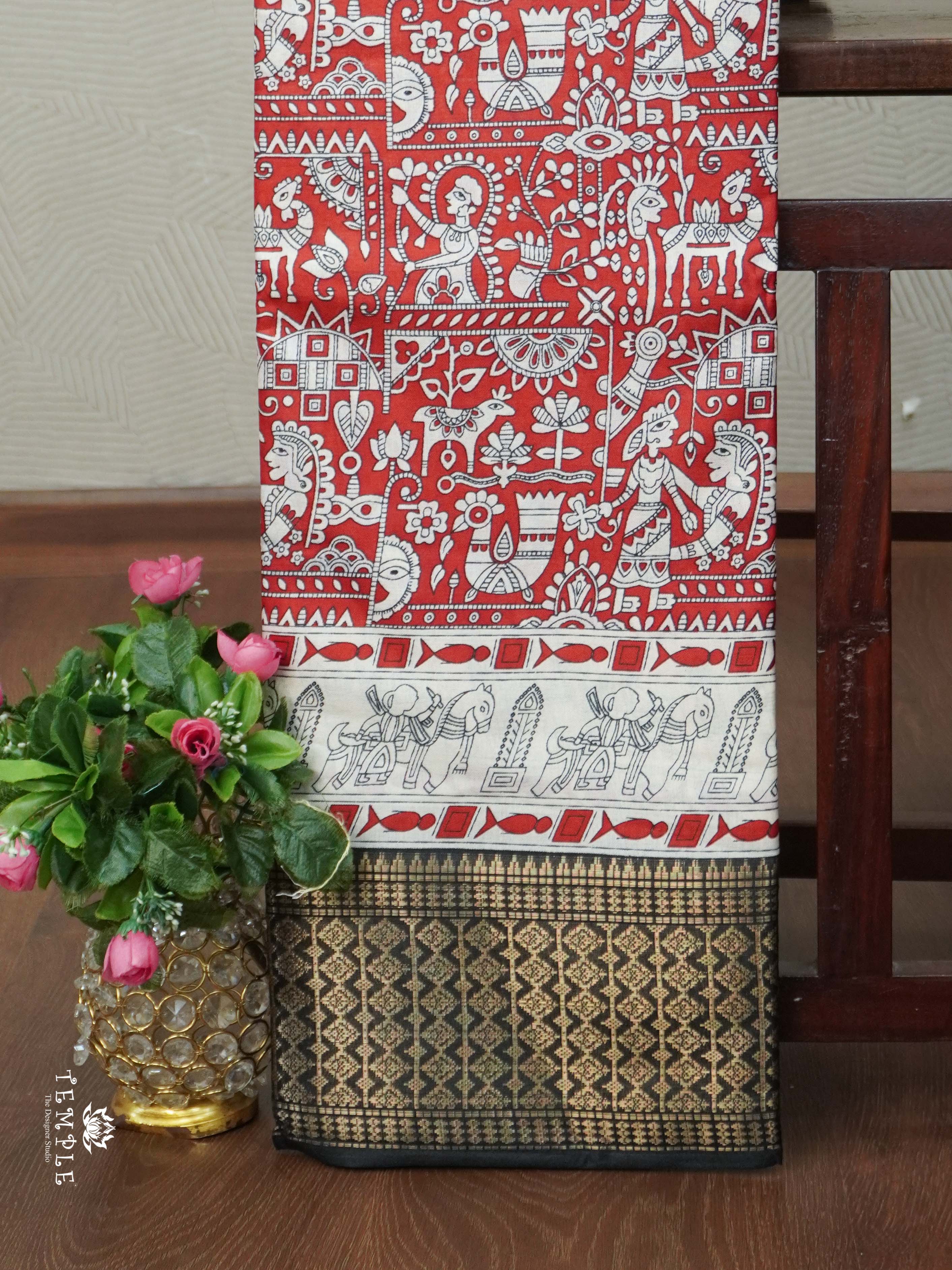 Printed Dola Silk Saree | TTDS2436