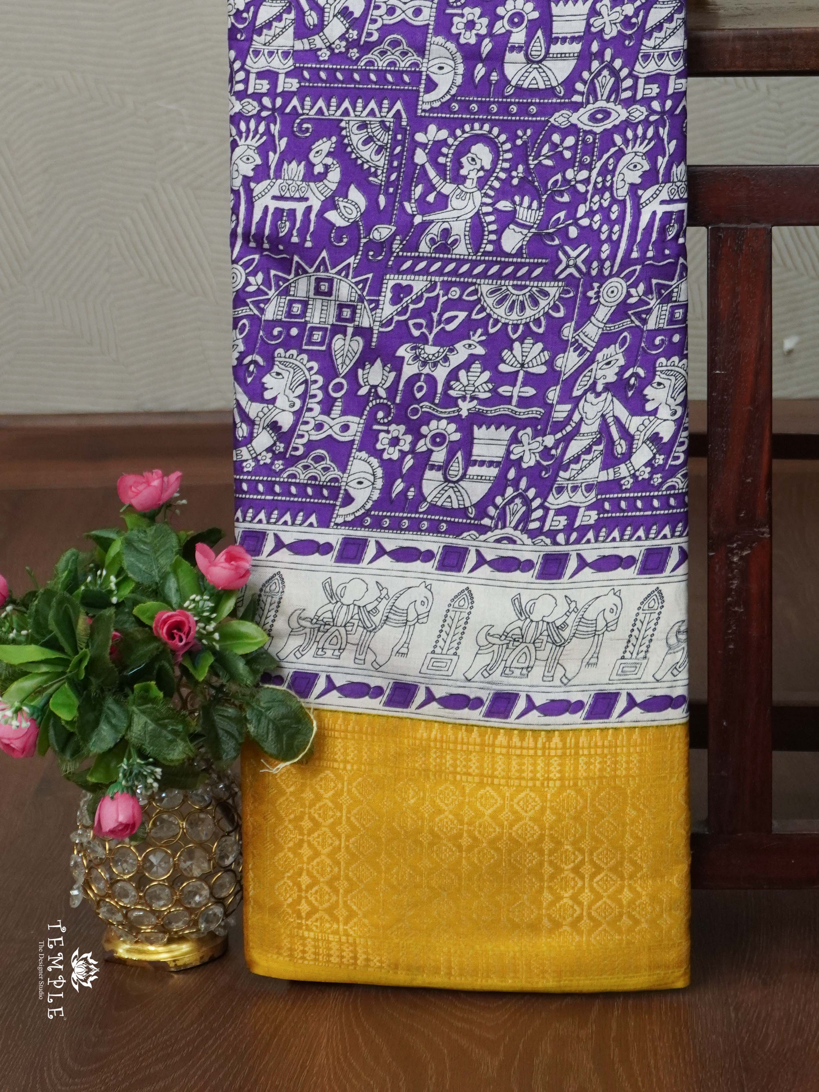 Printed Dola Silk Saree | TTDS2436