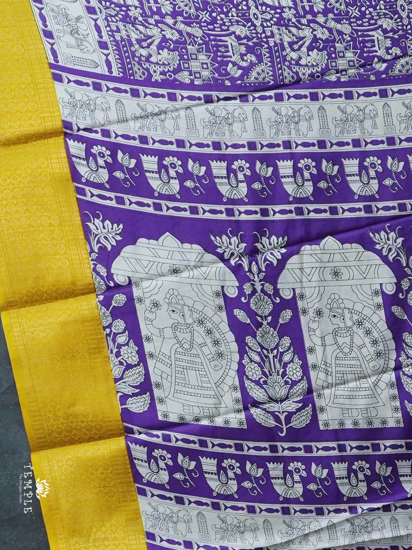 Printed Dola Silk Saree | TTDS2436
