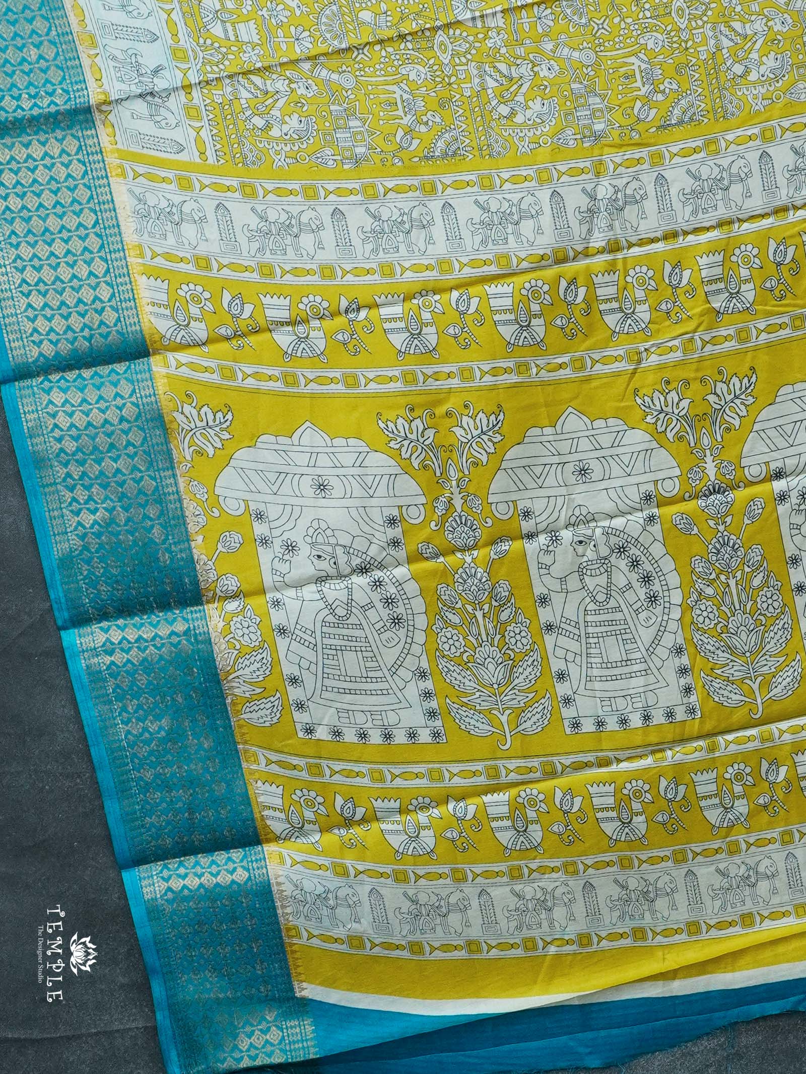 Printed Dola Silk Saree | TTDS2436
