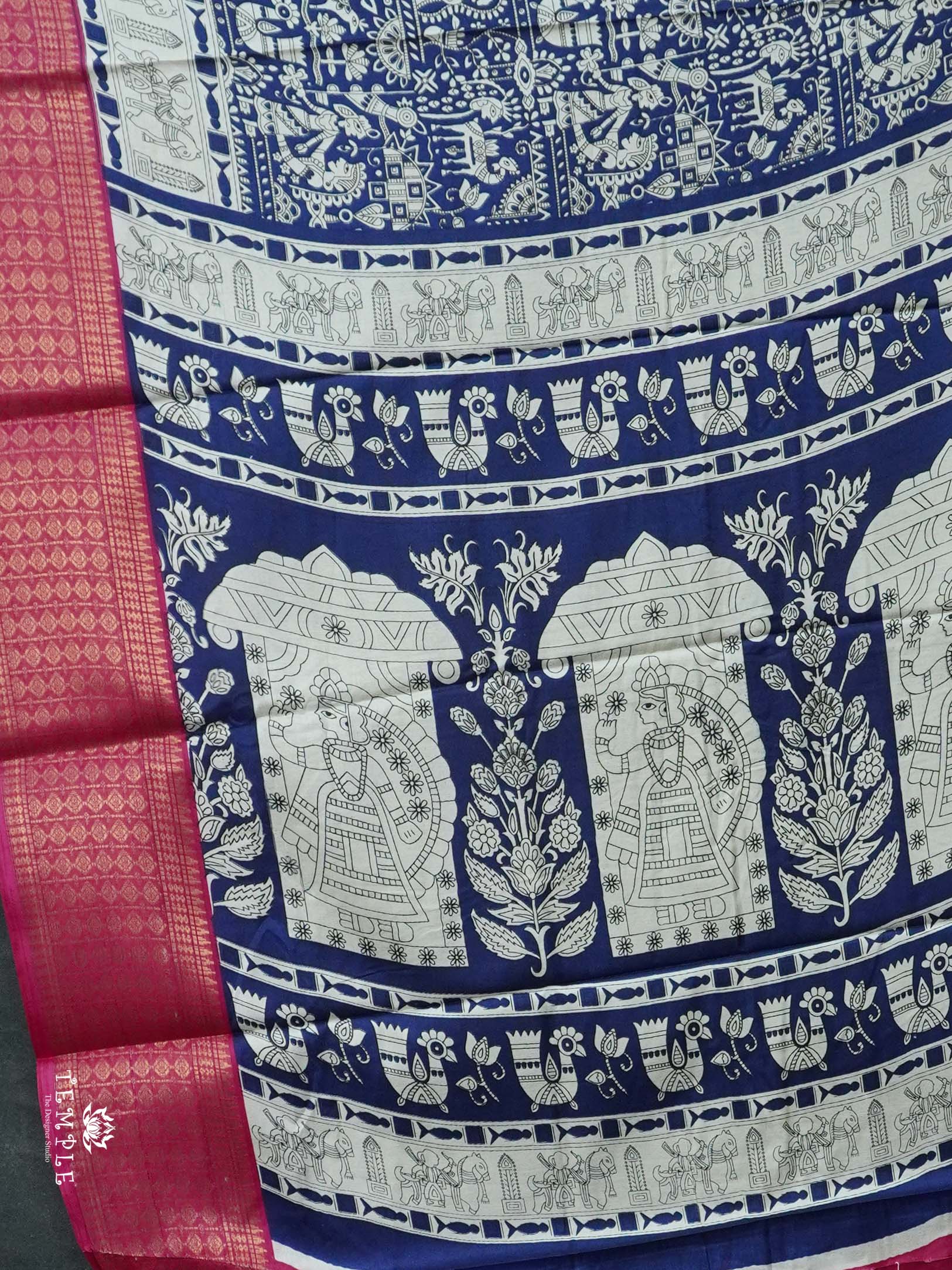 Printed Dola Silk Saree | TTDS2436