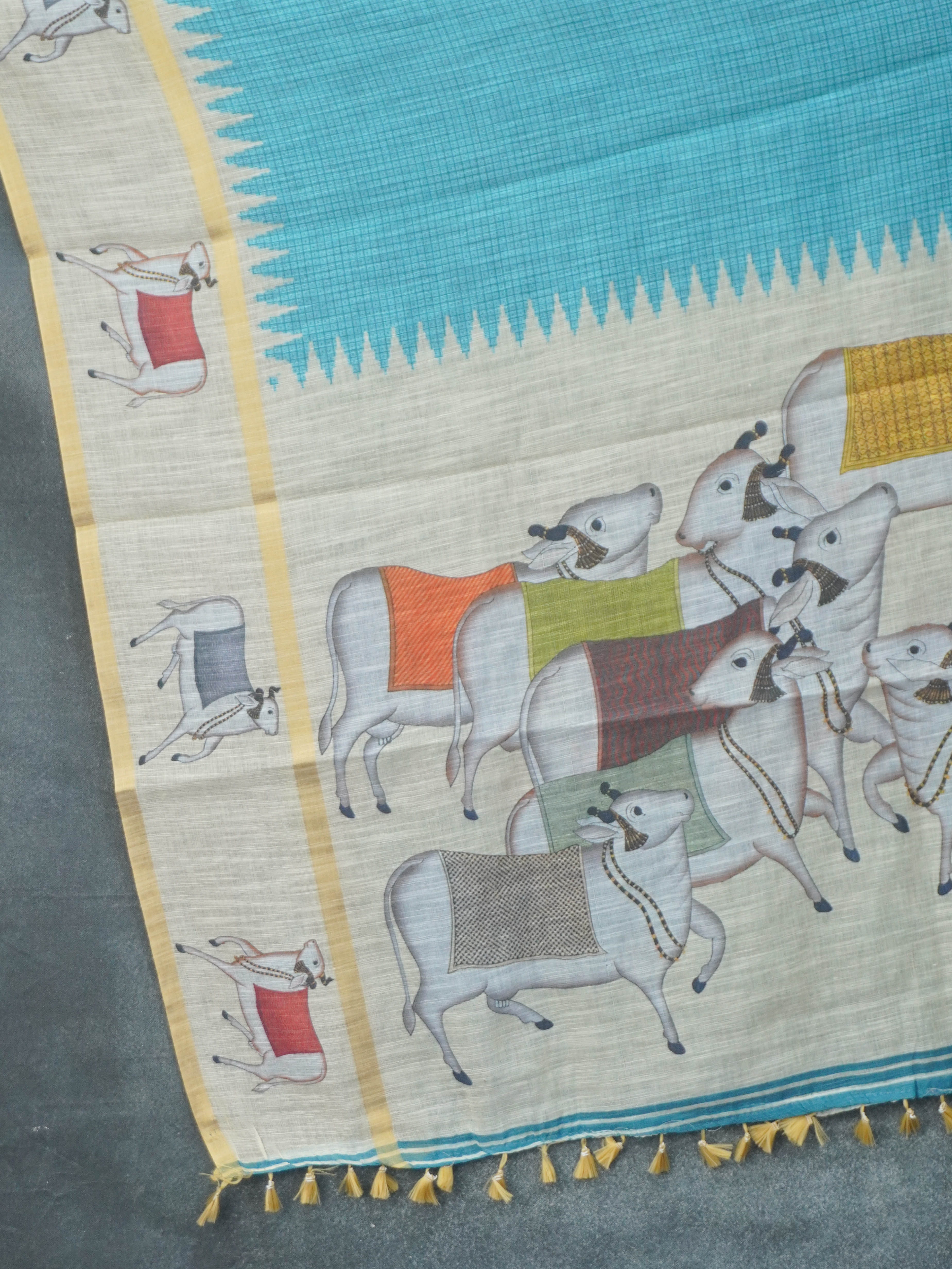 Linen Cotton Saree | TTDS3368