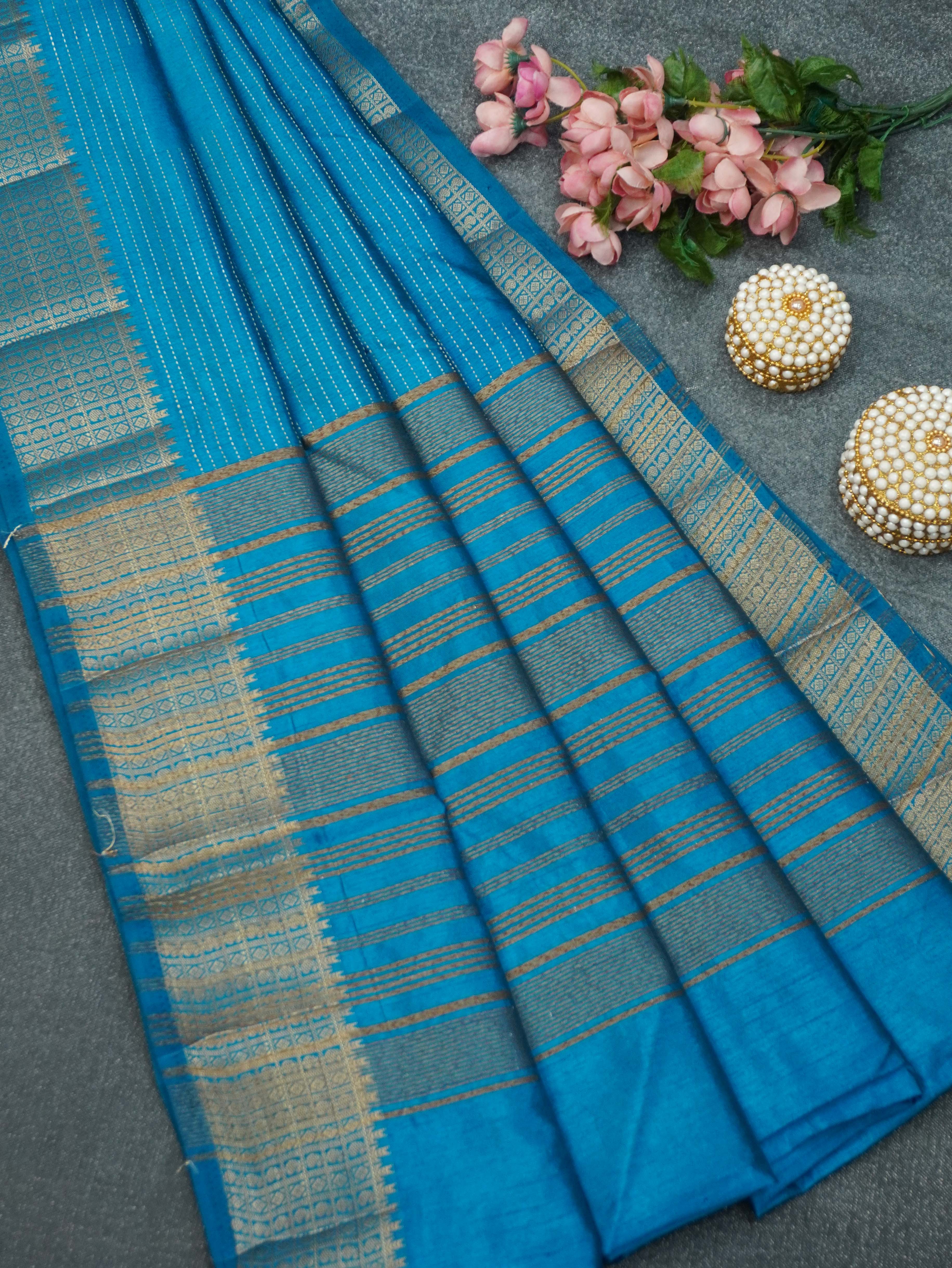 Semi Tussar Silk Saree | TTDS3369