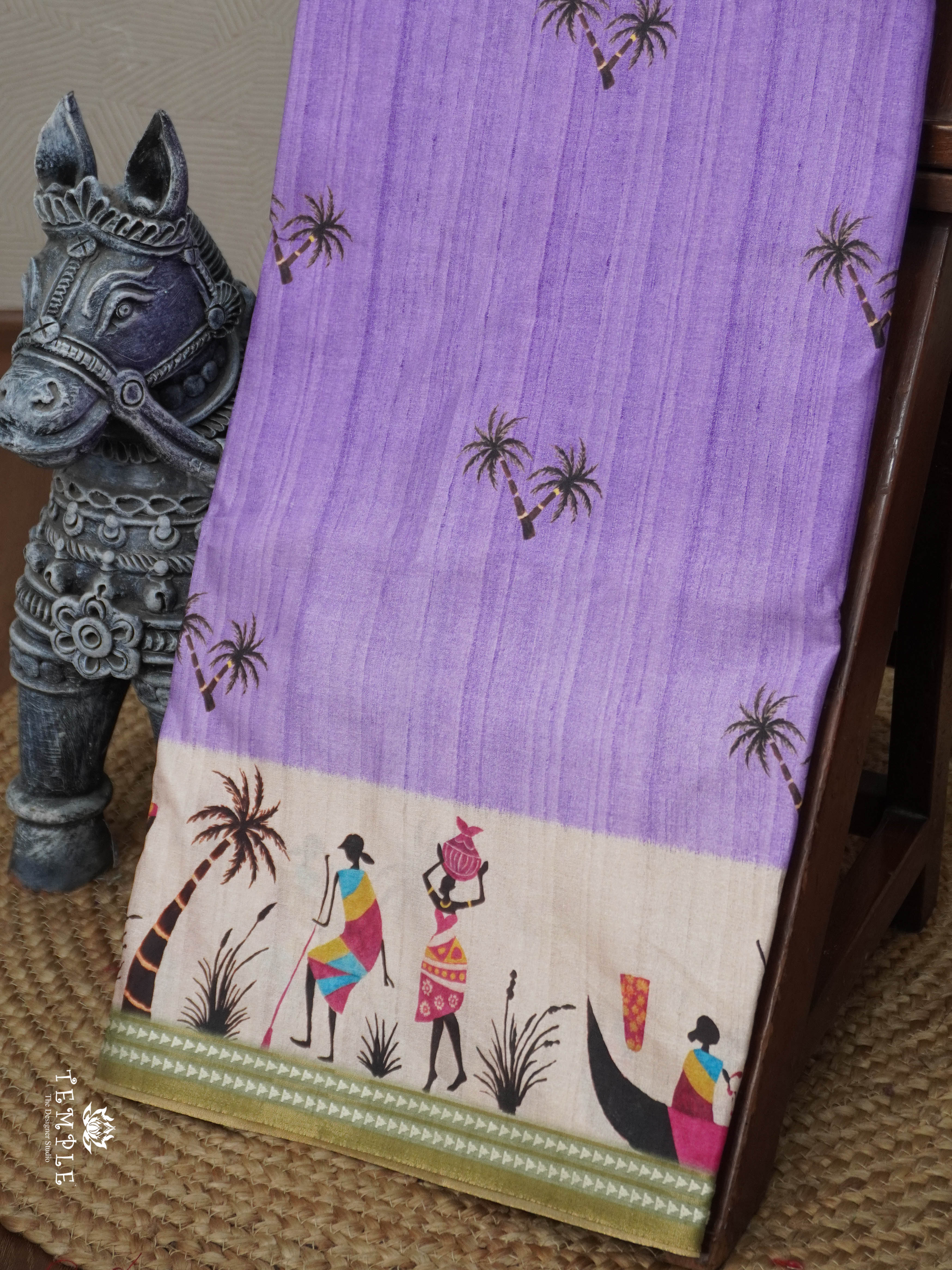 Printed Art Silk Saree | TTDS2938