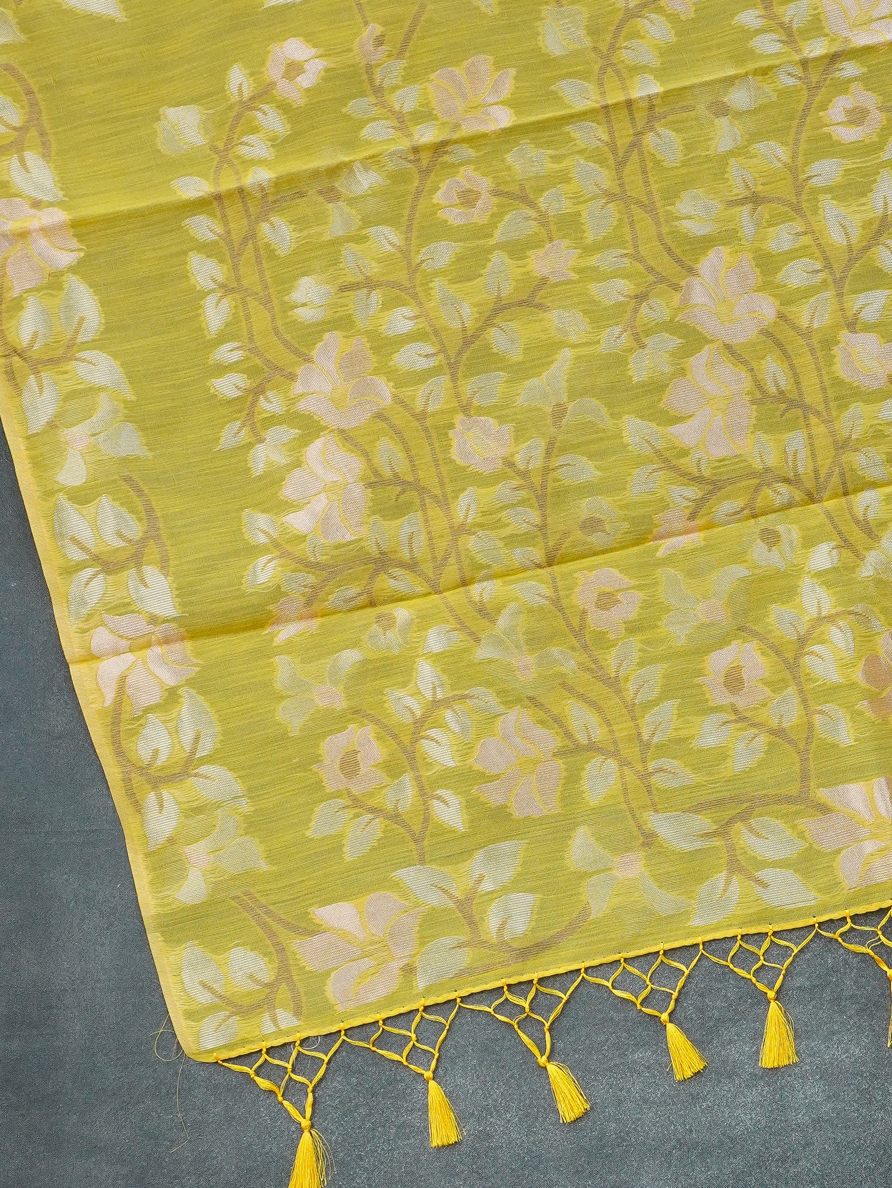 Linen Silk Saree | TTDS3372