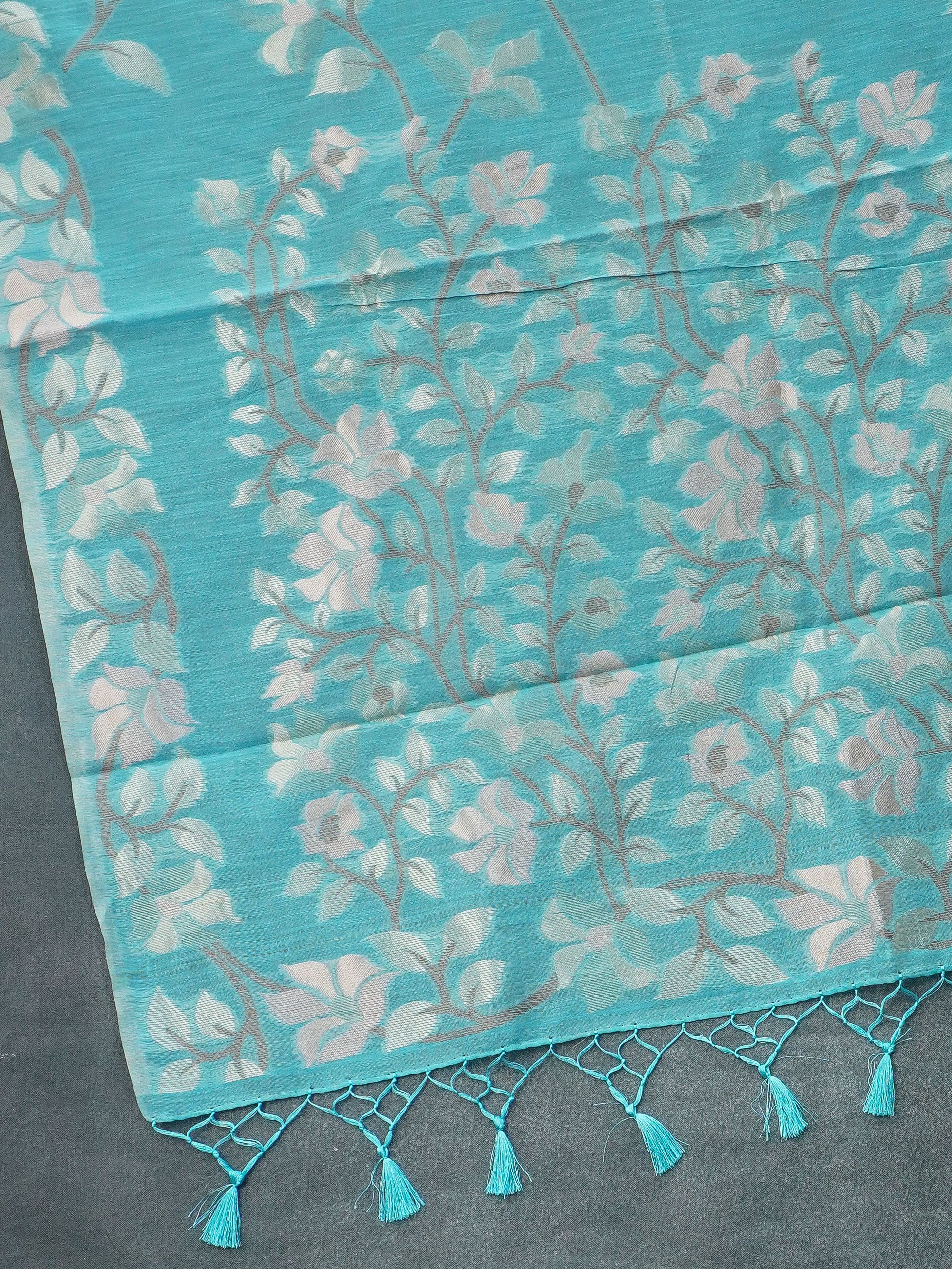 Linen Silk Saree | TTDS3372