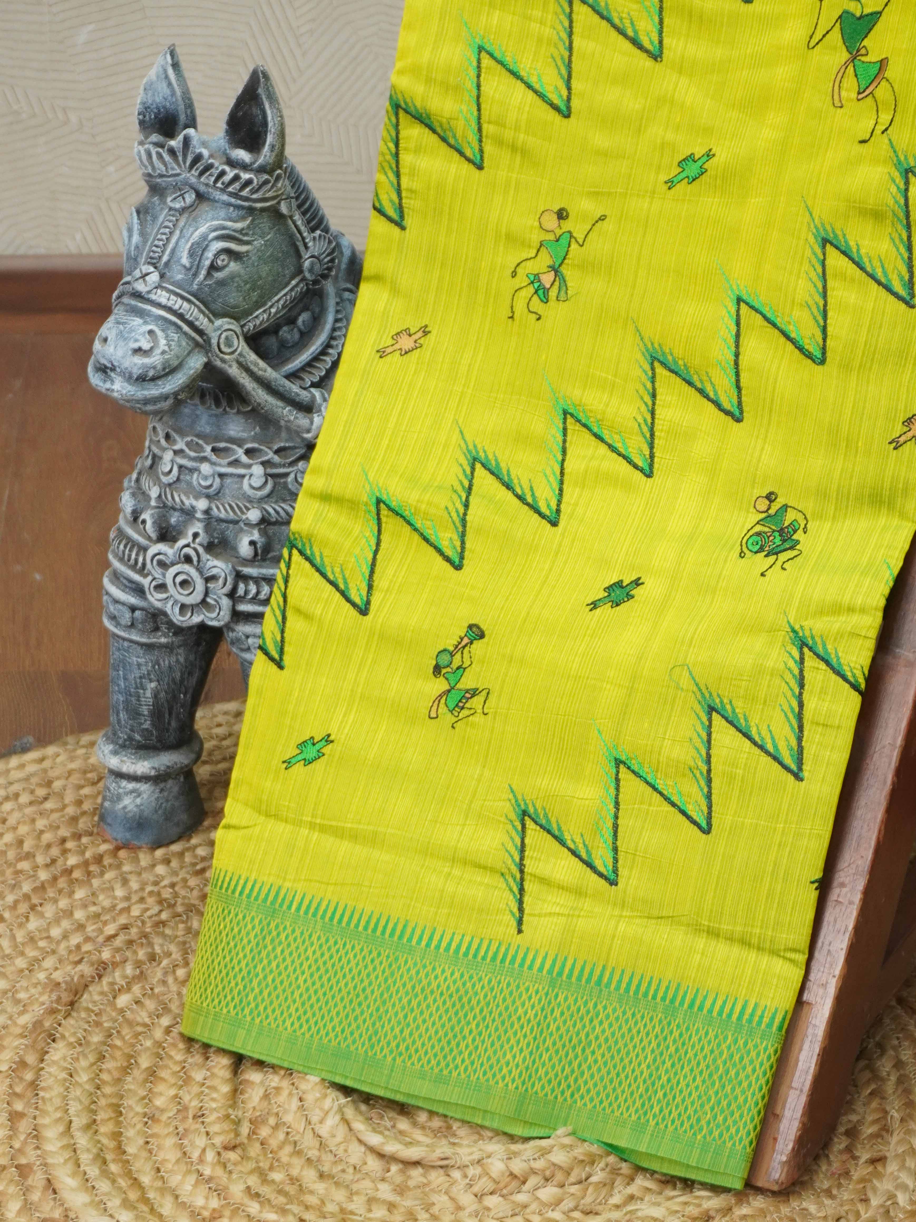 Semi Tussar Silk Saree | TTDS3377