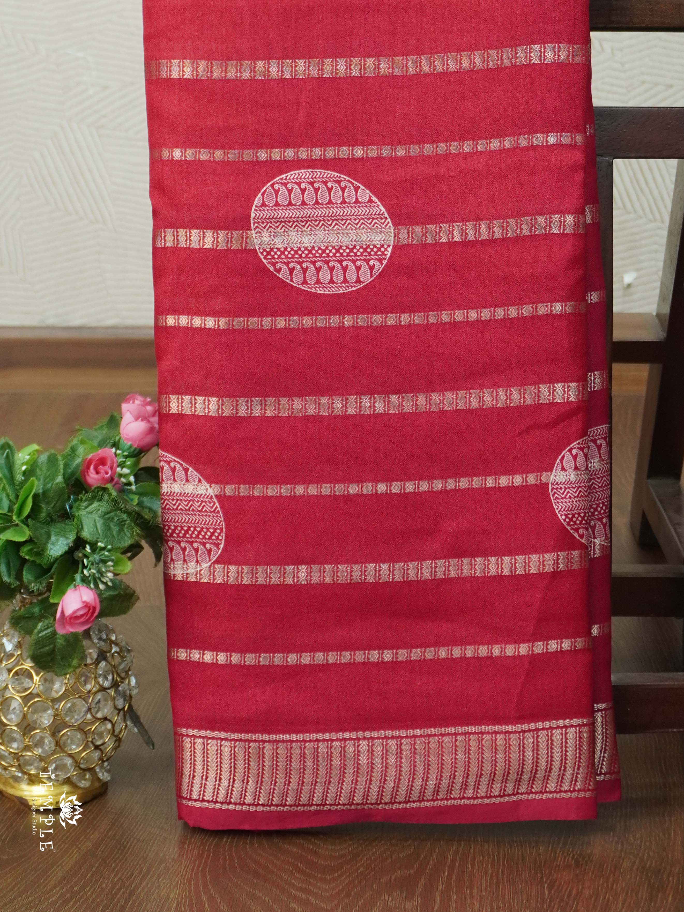 Georgette Saree With Zari Border | TTDS2461