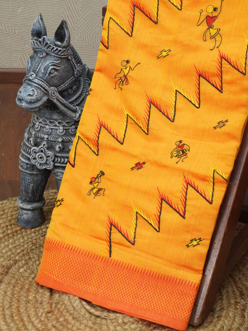 Semi Tussar Silk Saree | TTDS3377