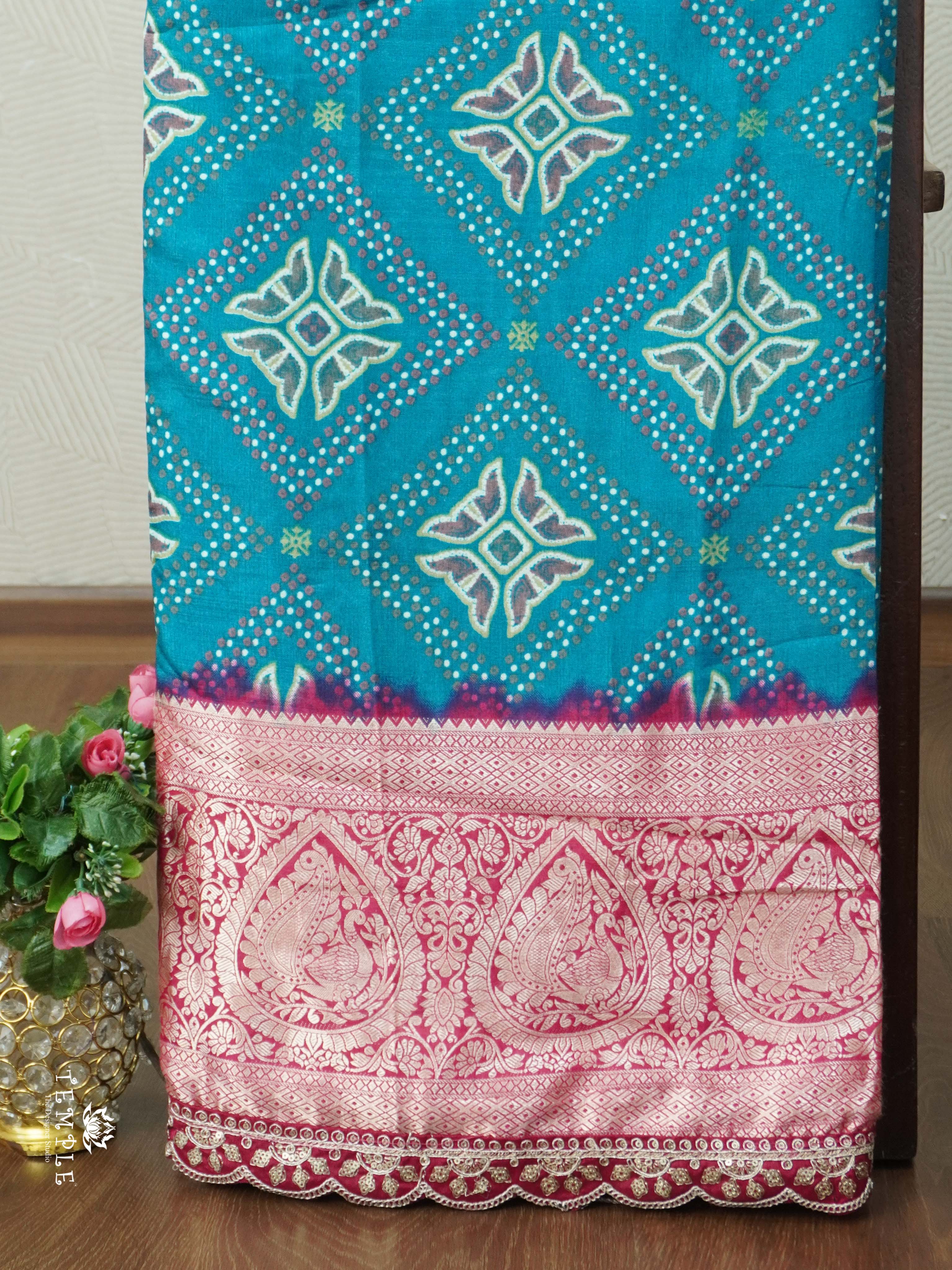 Dola Silk Saree With Scallop Border | TTDS2462