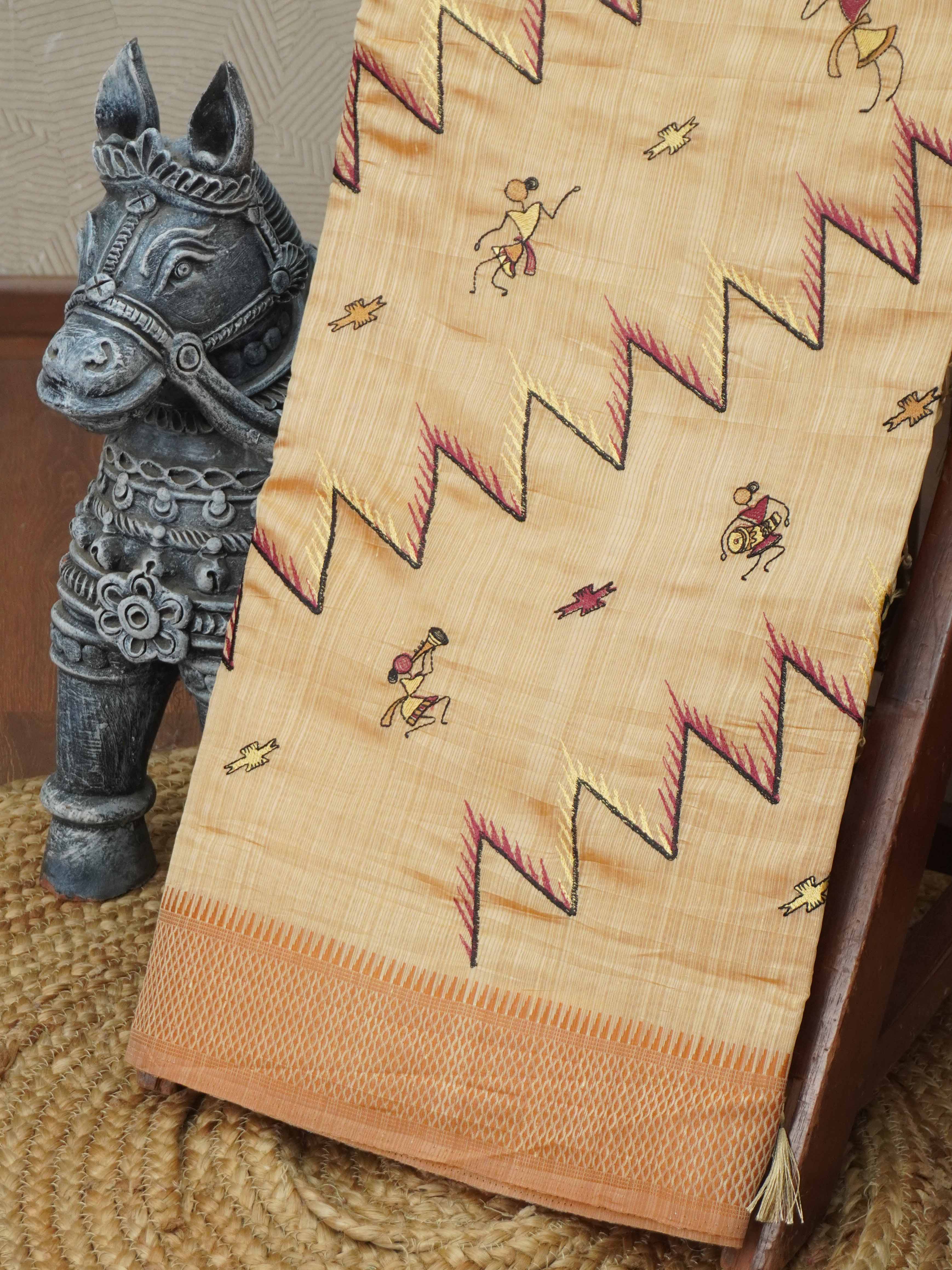 Semi Tussar Silk Saree | TTDS3377