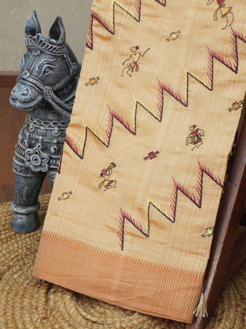 Semi Tussar Silk Saree | TTDS3377