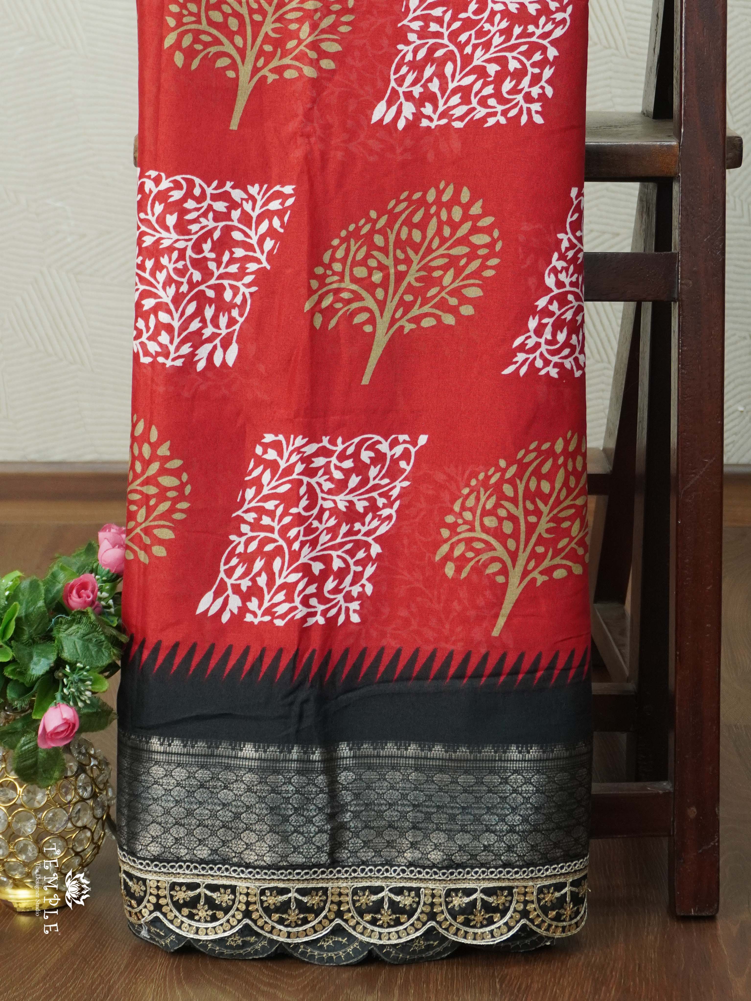 Dola Silk Saree With Scallop Border | TTDS2462