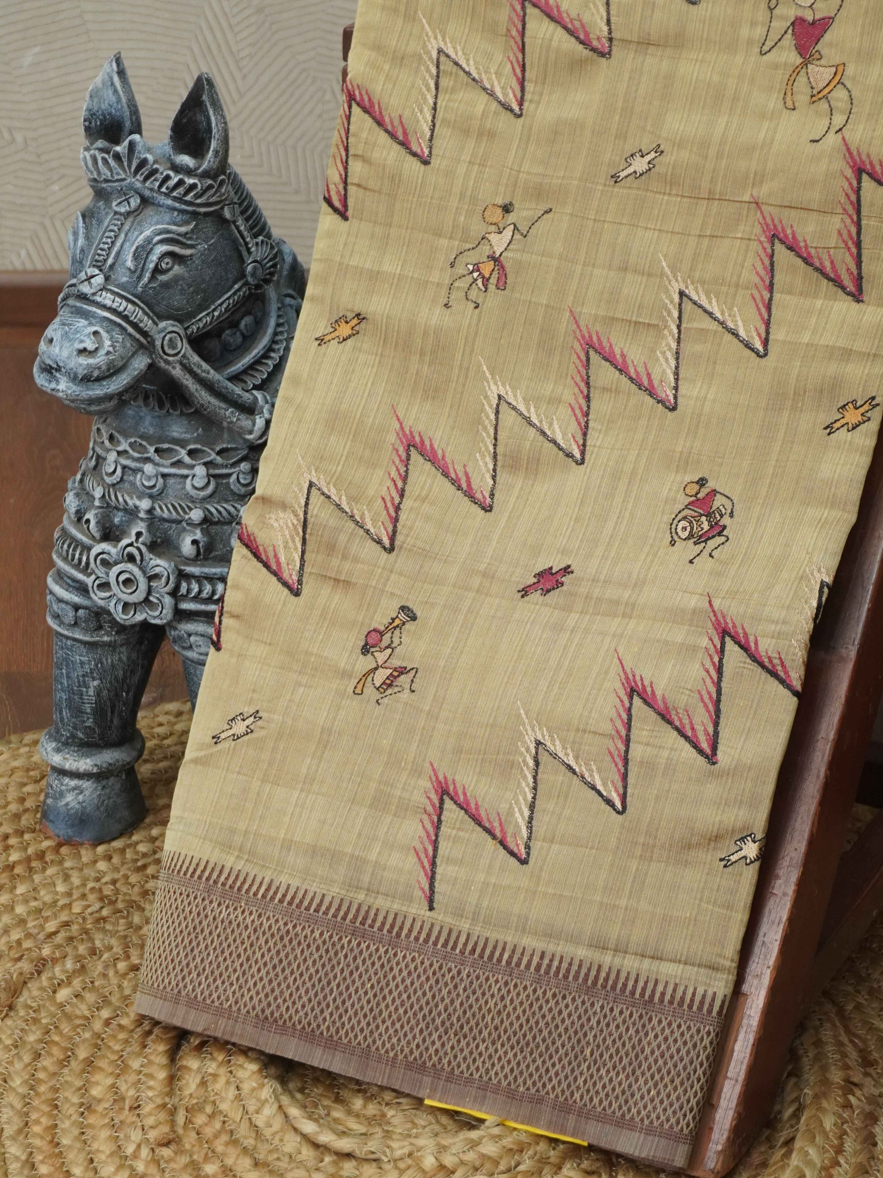 Semi Tussar Silk Saree | TTDS3377