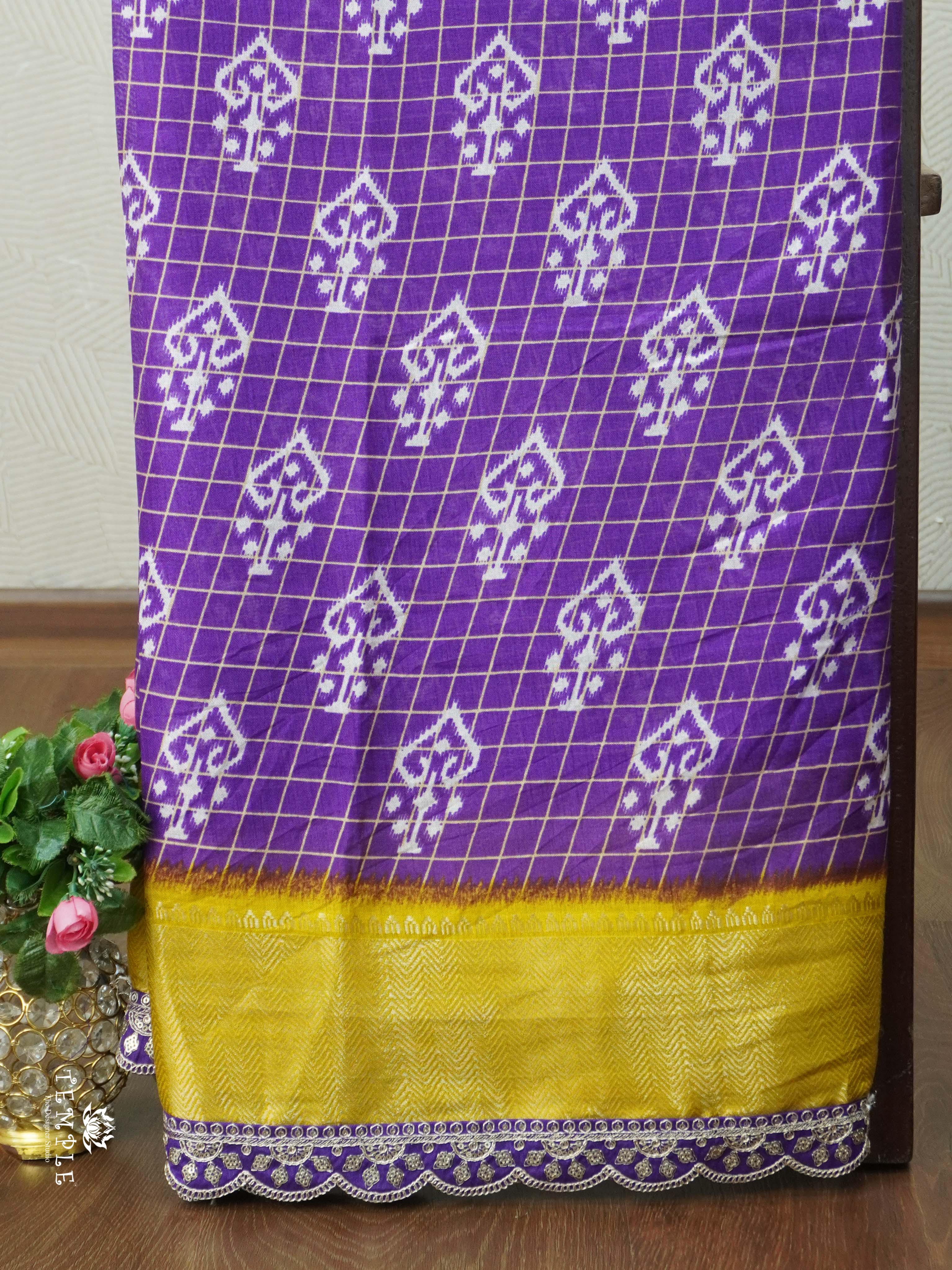 Dola Silk Saree With Scallop Border | TTDS2462