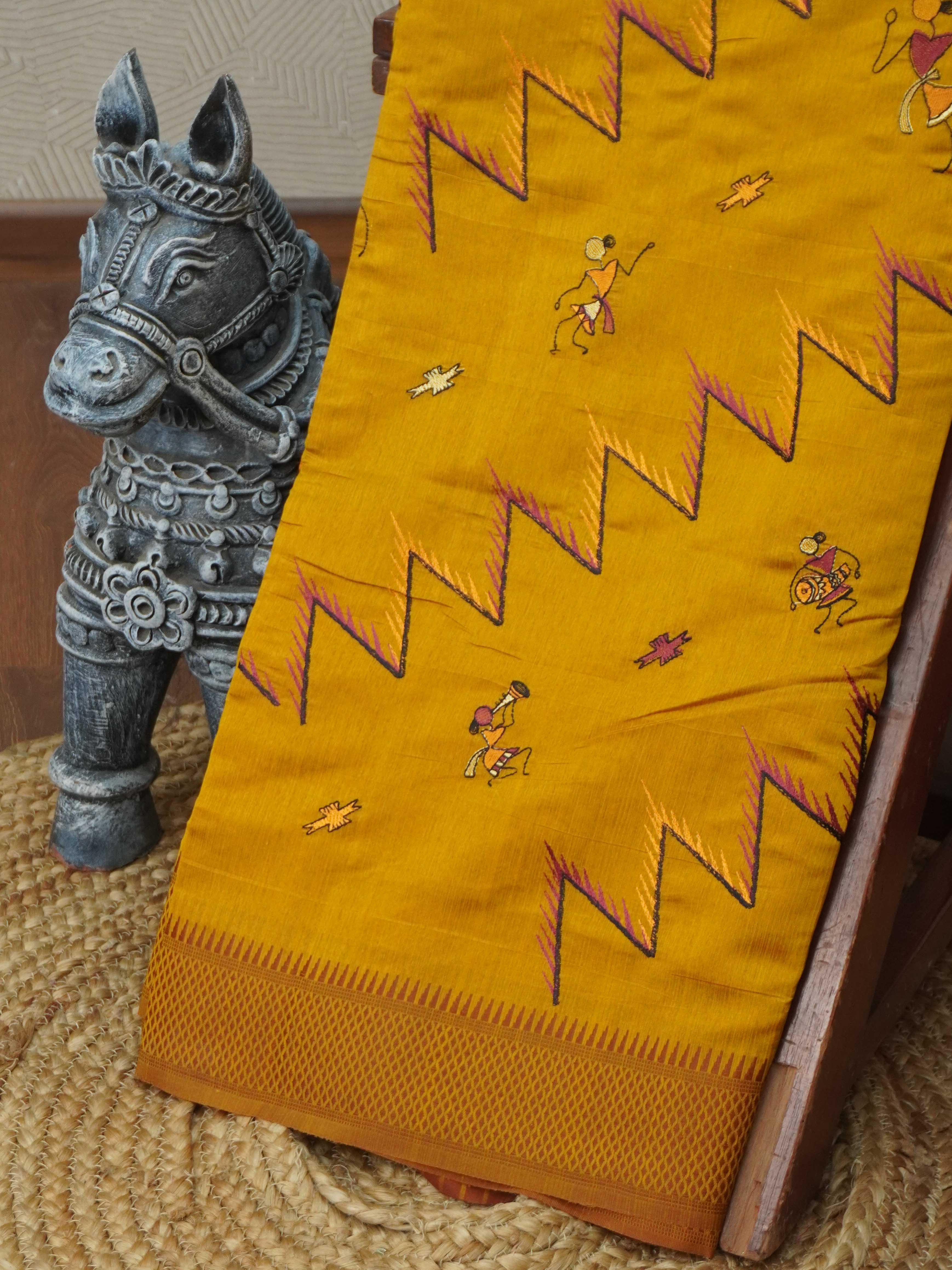 Semi Tussar Silk Saree | TTDS3377