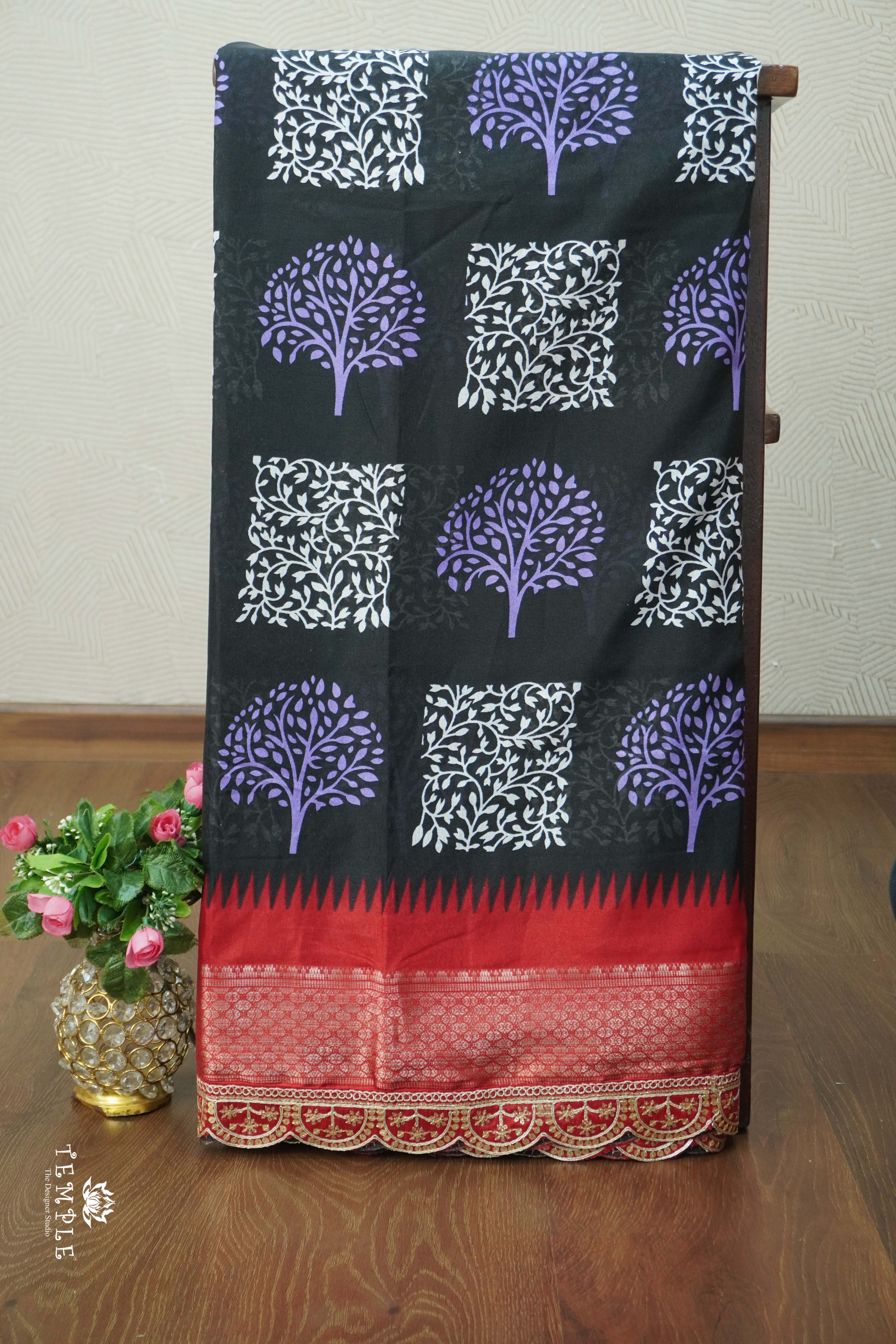 Dola Silk Saree With Scallop Border | TTDS2462