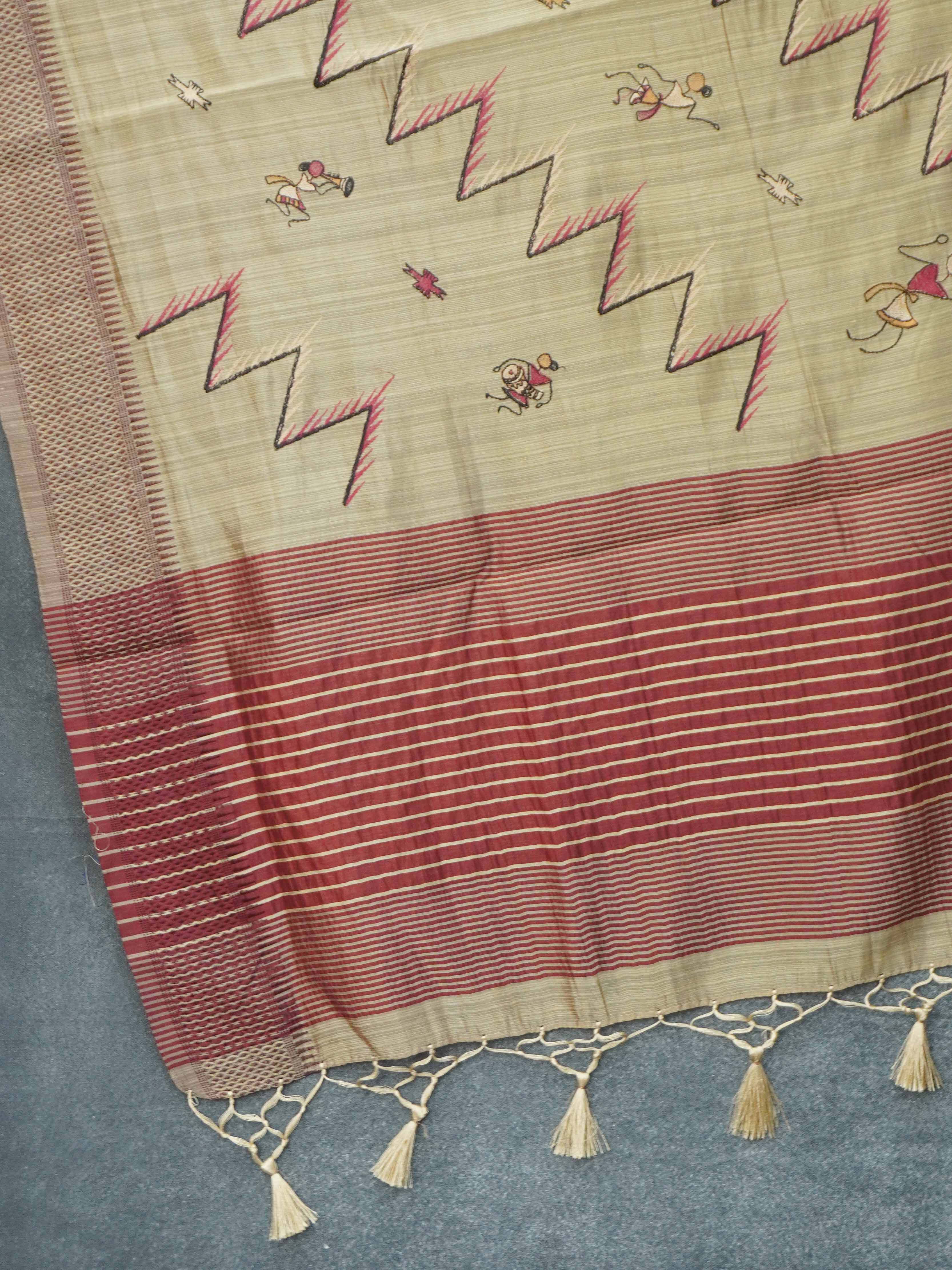 Semi Tussar Silk Saree | TTDS3377