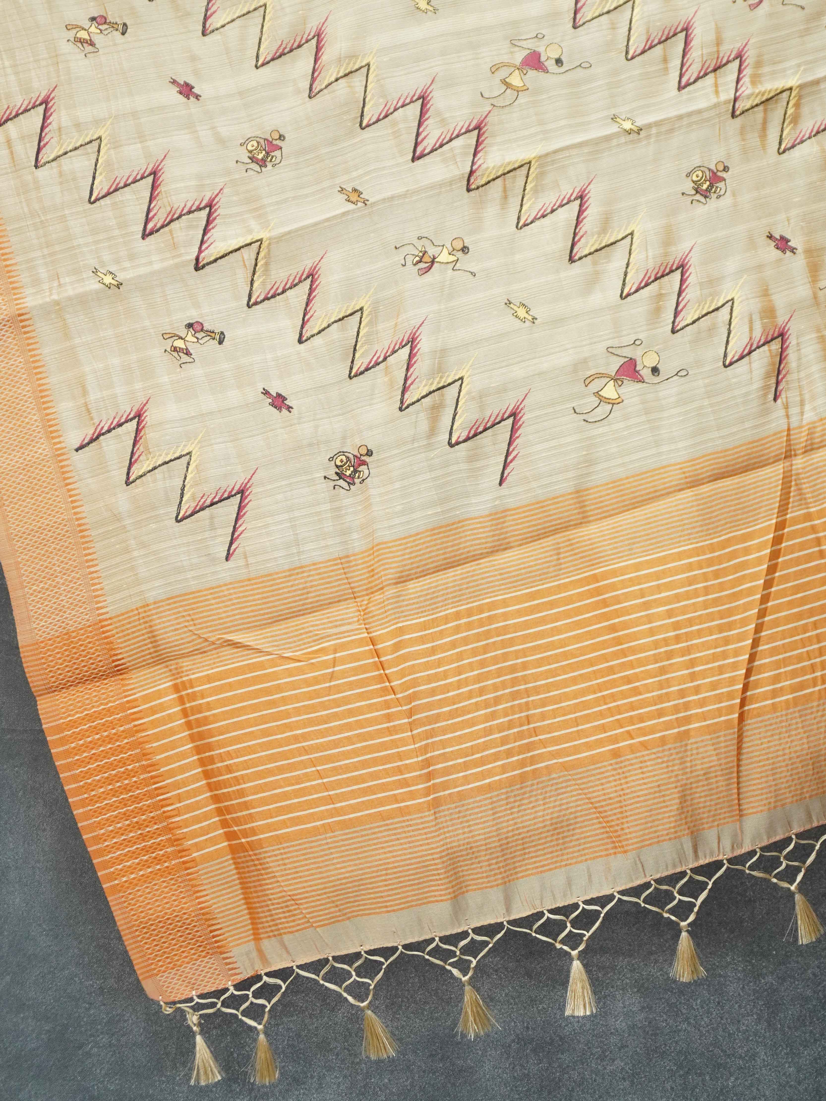 Semi Tussar Silk Saree | TTDS3377