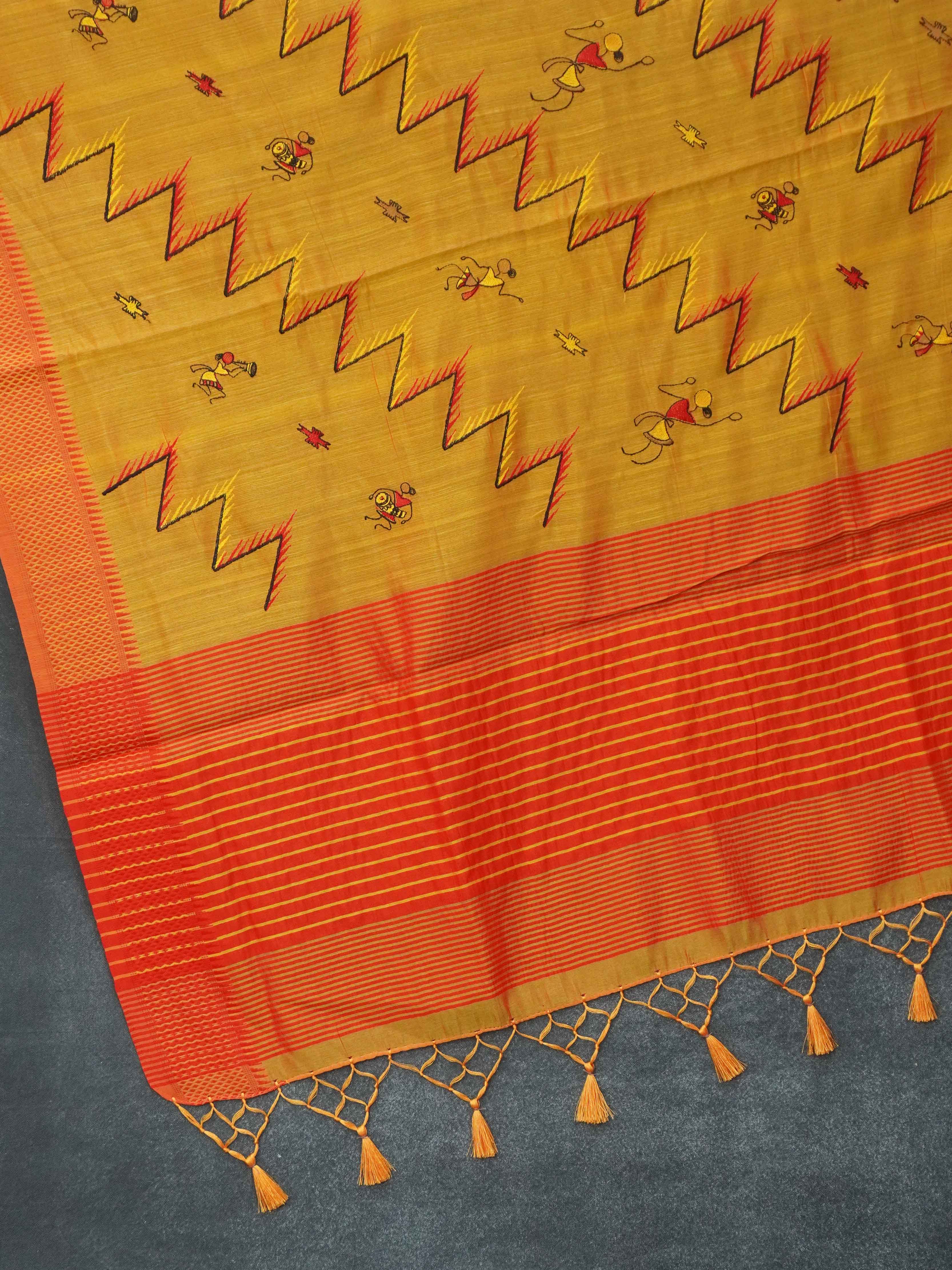 Semi Tussar Silk Saree | TTDS3377