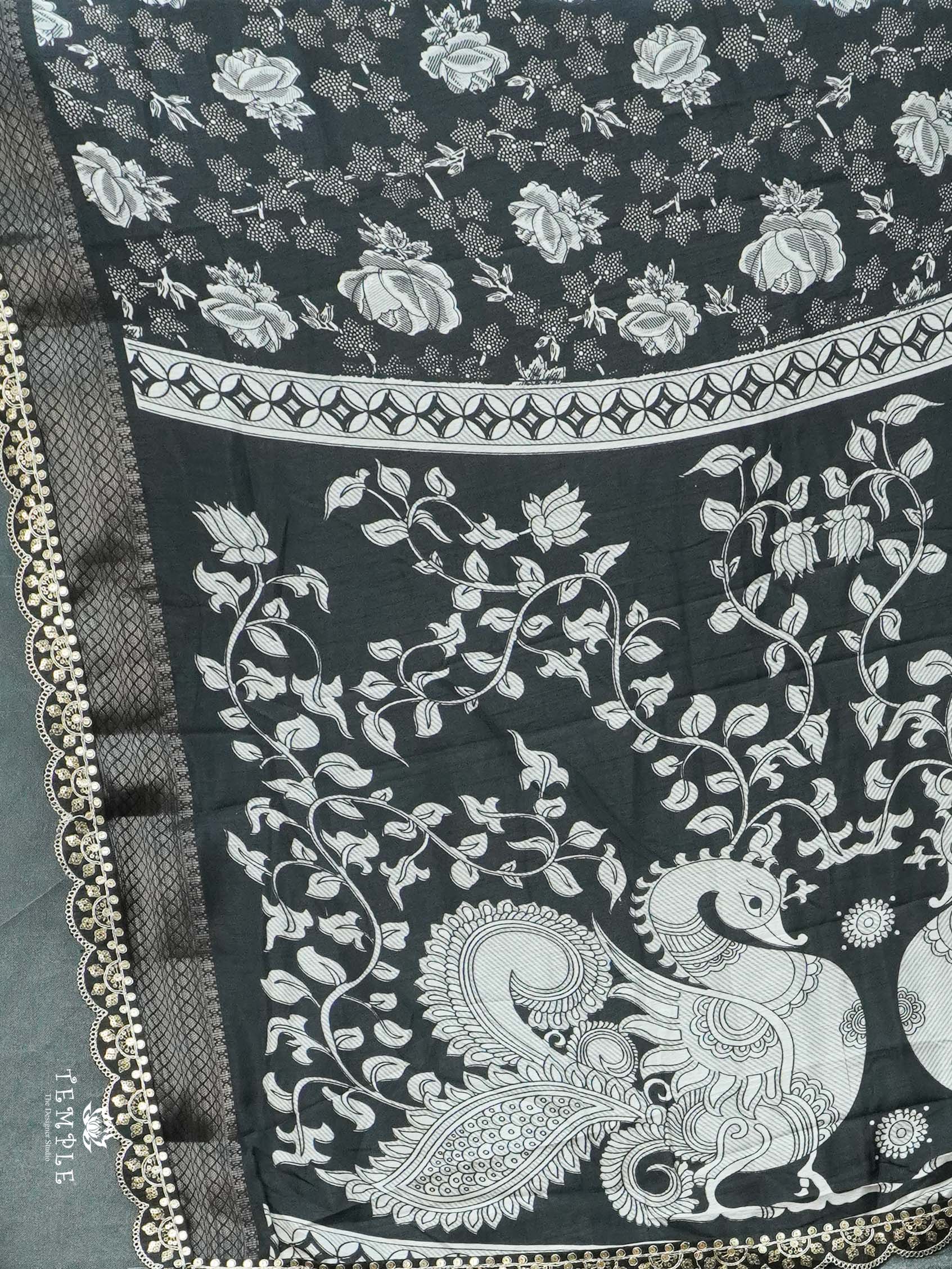 Dola Silk Saree With Scallop Border | TTDS2462
