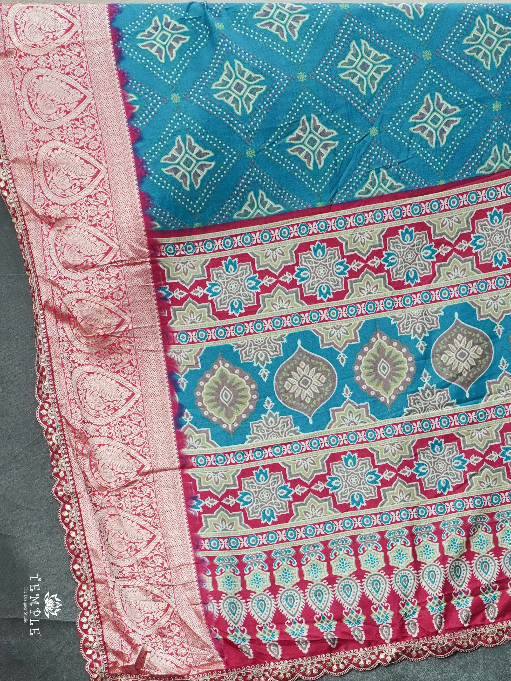 Dola Silk Saree With Scallop Border | TTDS2462