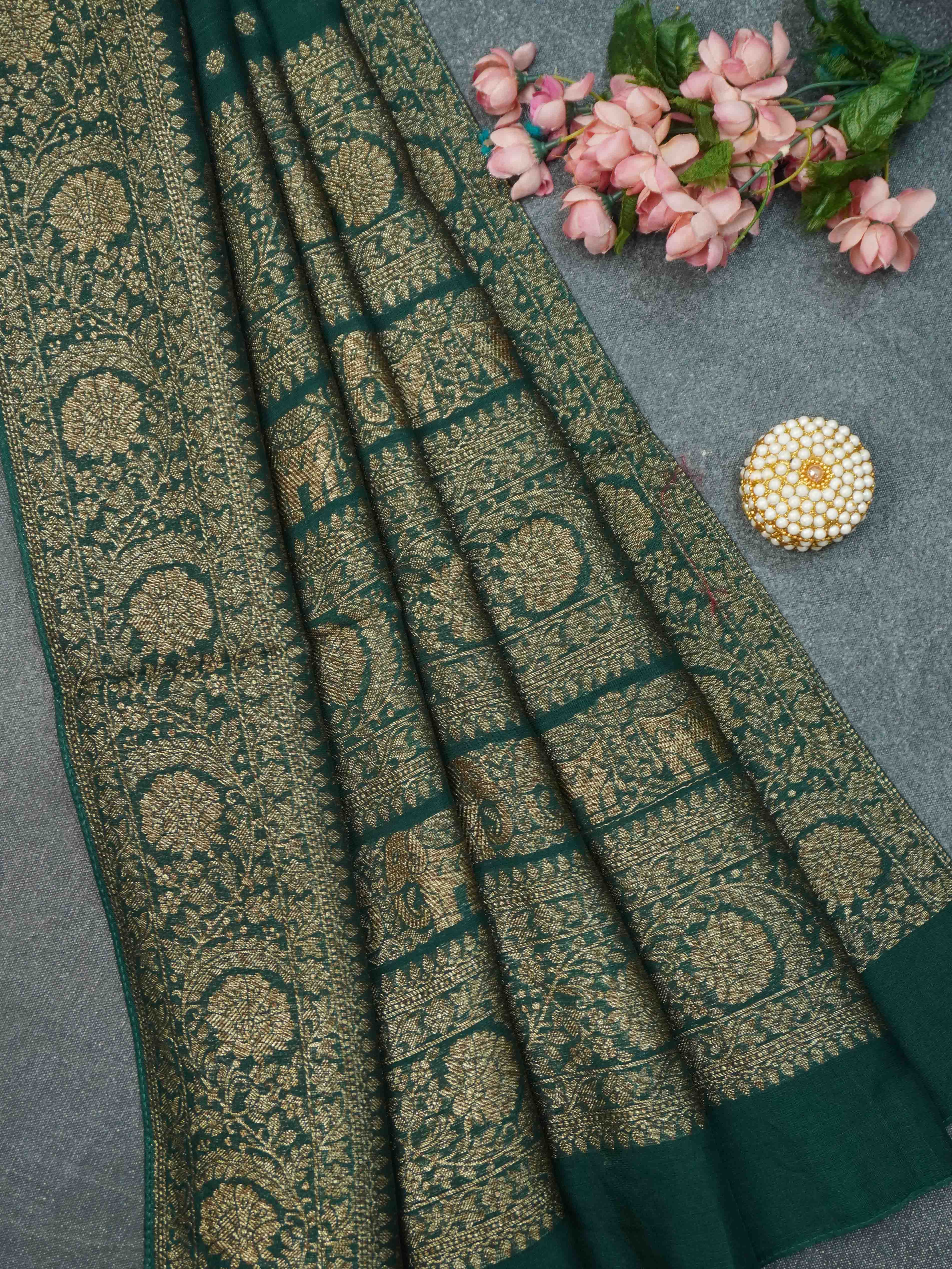 Banarasi Raw Silk Saree | TTDS3376