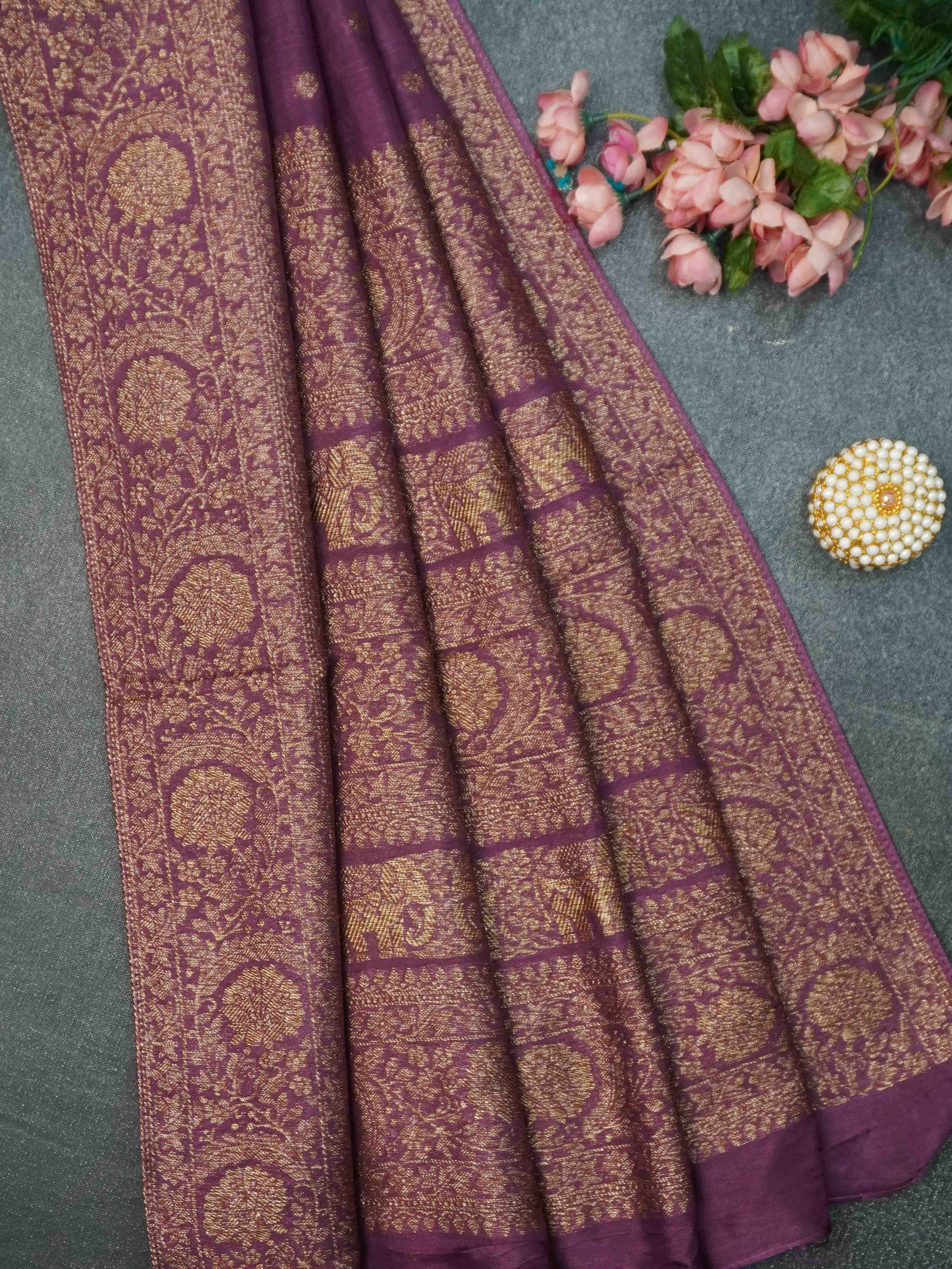 Banarasi Raw Silk Saree | TTDS3376