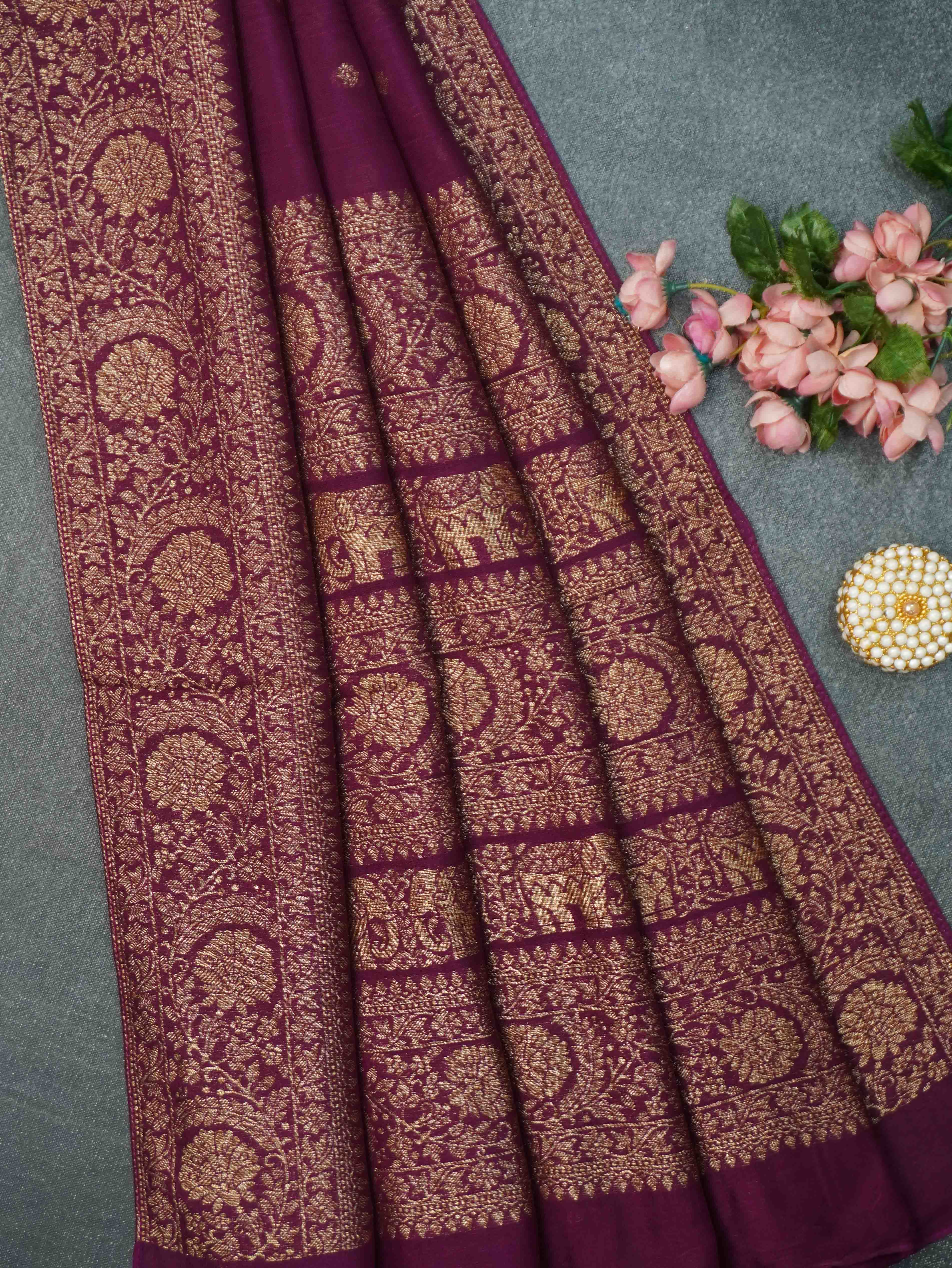 Banarasi Raw Silk Saree | TTDS3376
