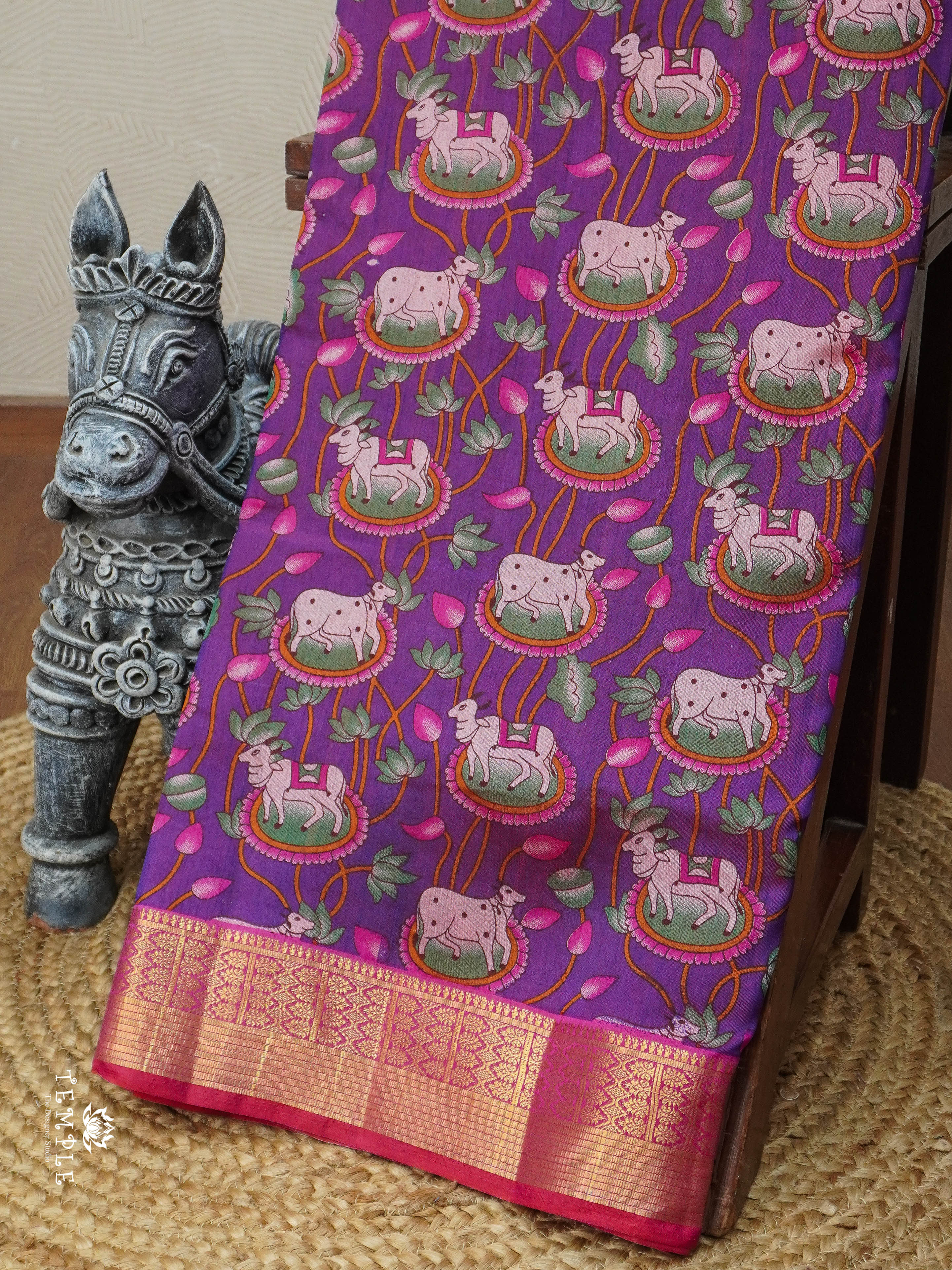 Printed Art Silk Saree | TTDS2953