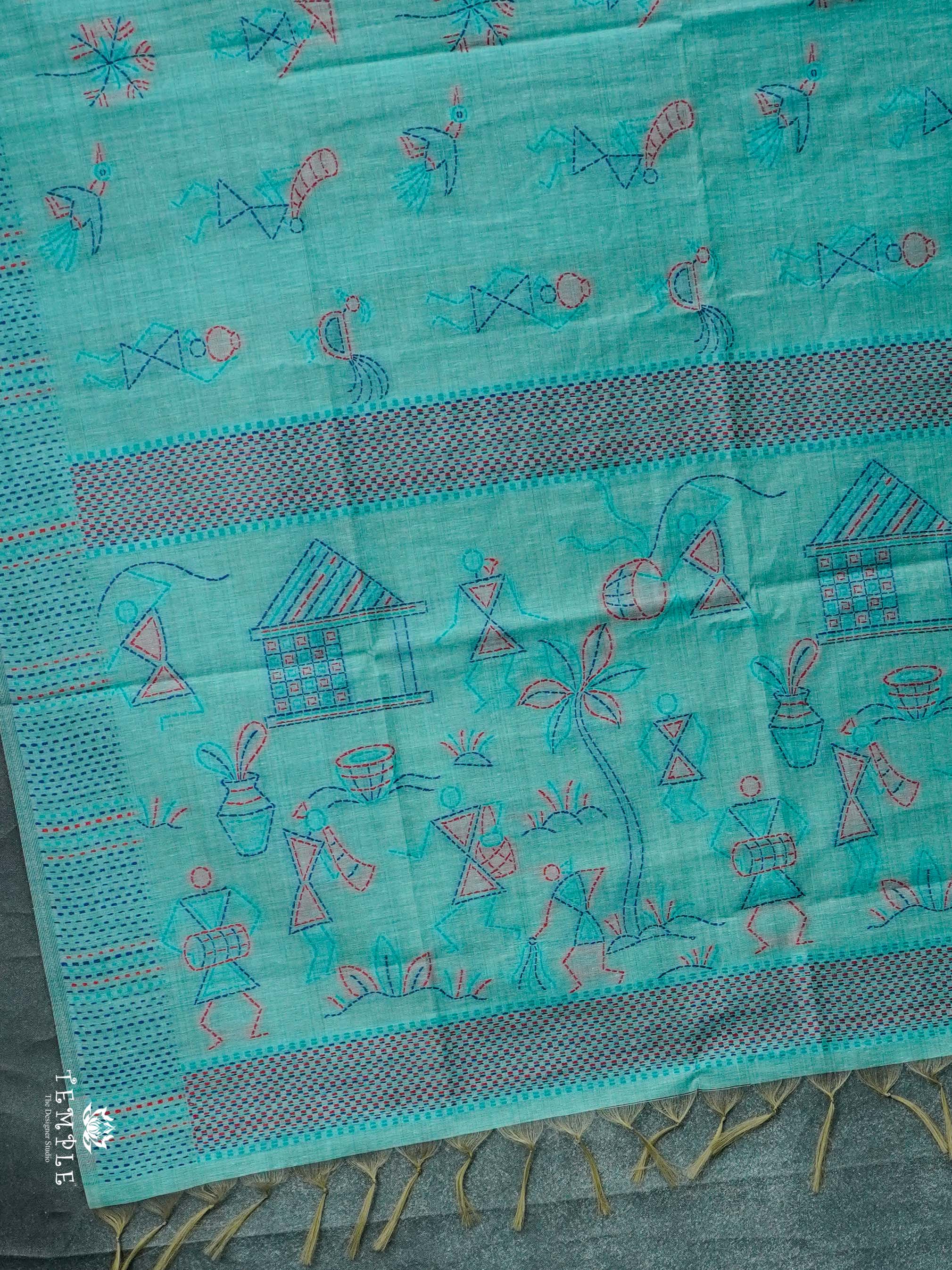 Chanderi Cotton Saree With Thread Woven | TTDS2463