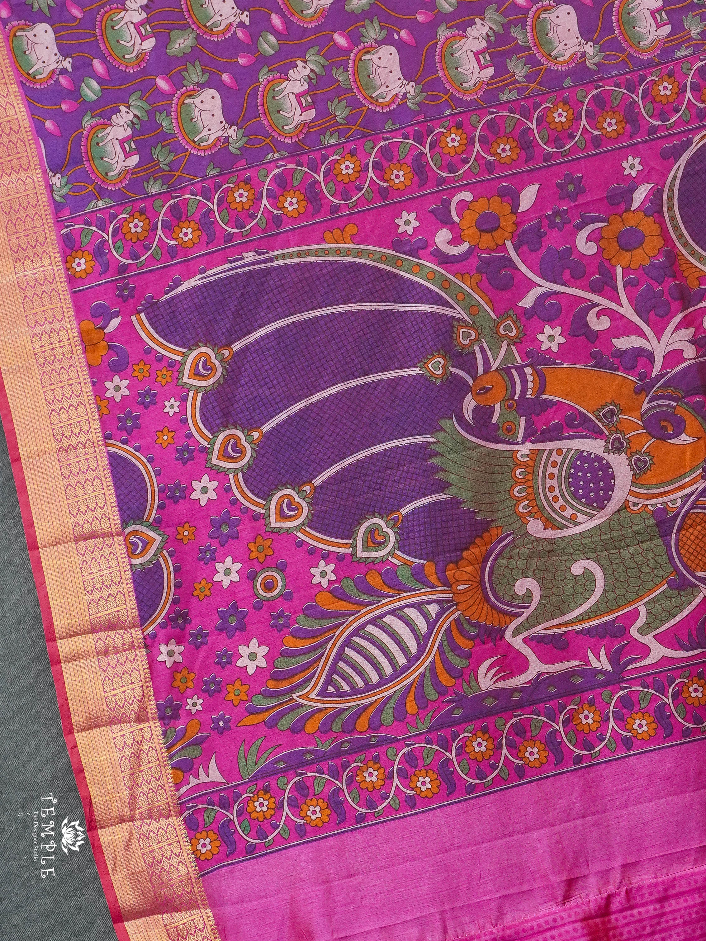 Printed Art Silk Saree | TTDS2953