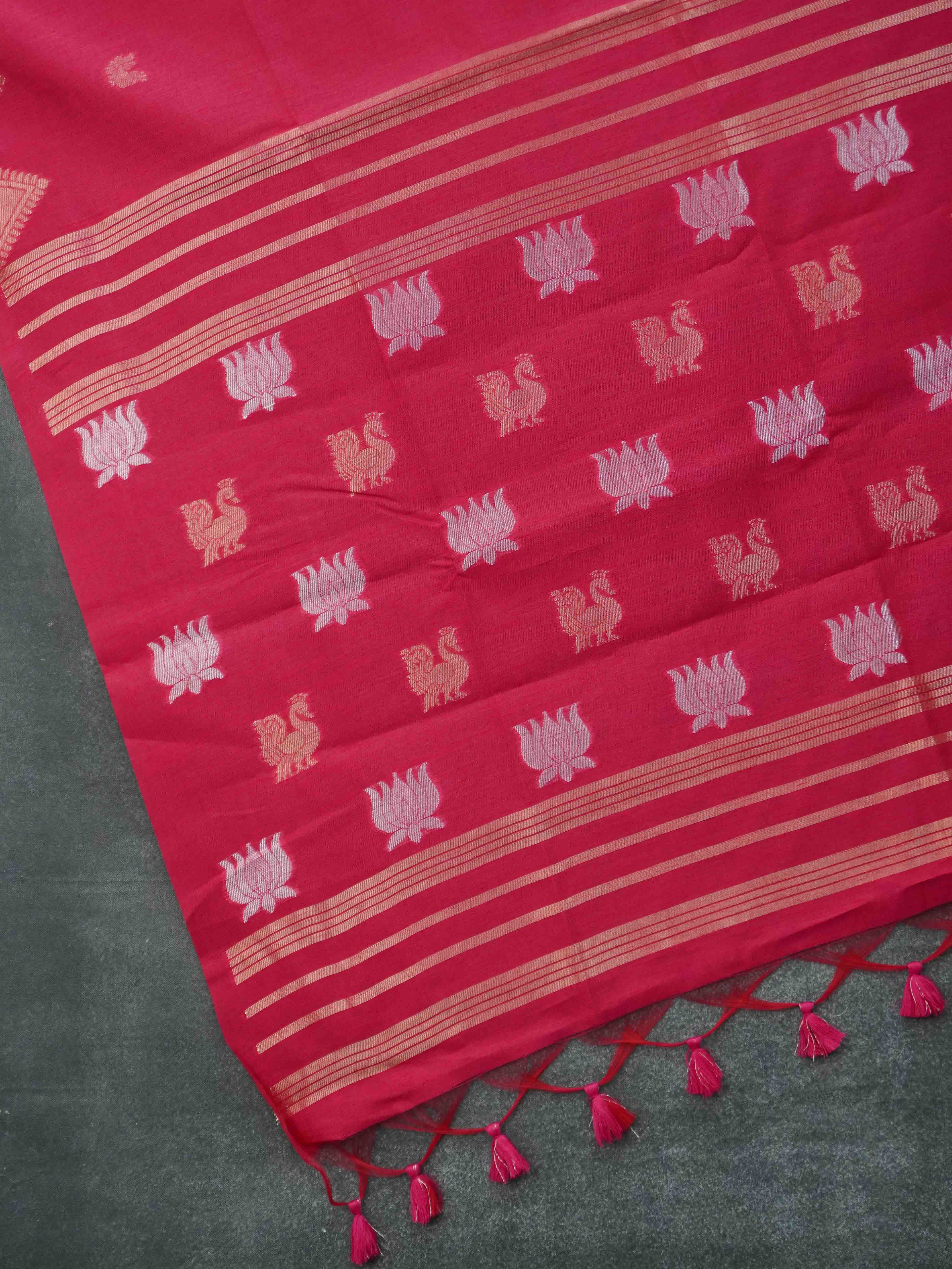 Chanderi Silk Cotton Saree | TTDS3385