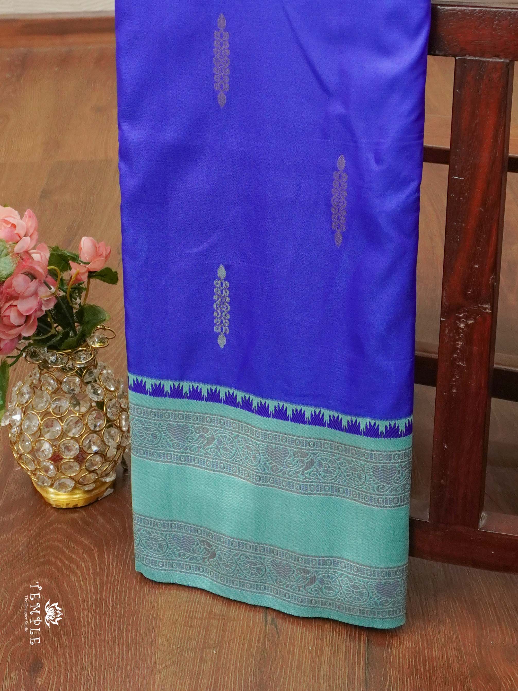 Semi Kanchi Silk Saree With Zari Woven Pattern | TTDS1907