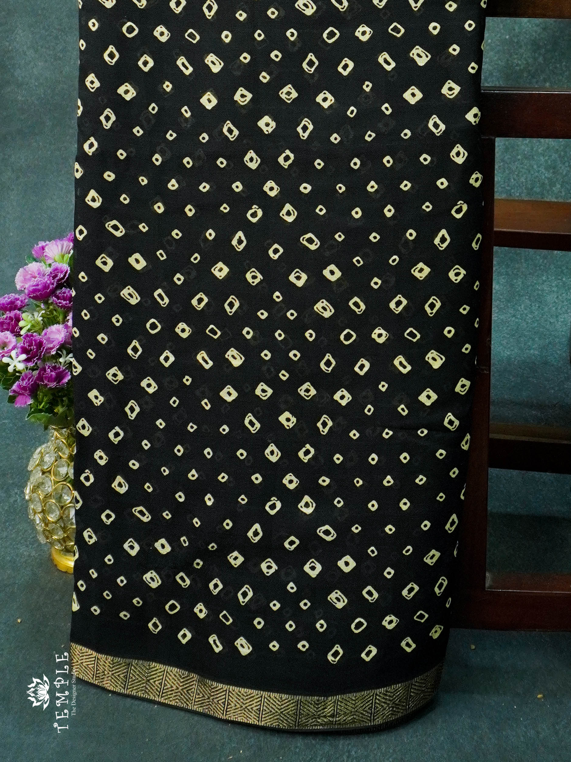 Georgette Saree (Black) | TTDS1110