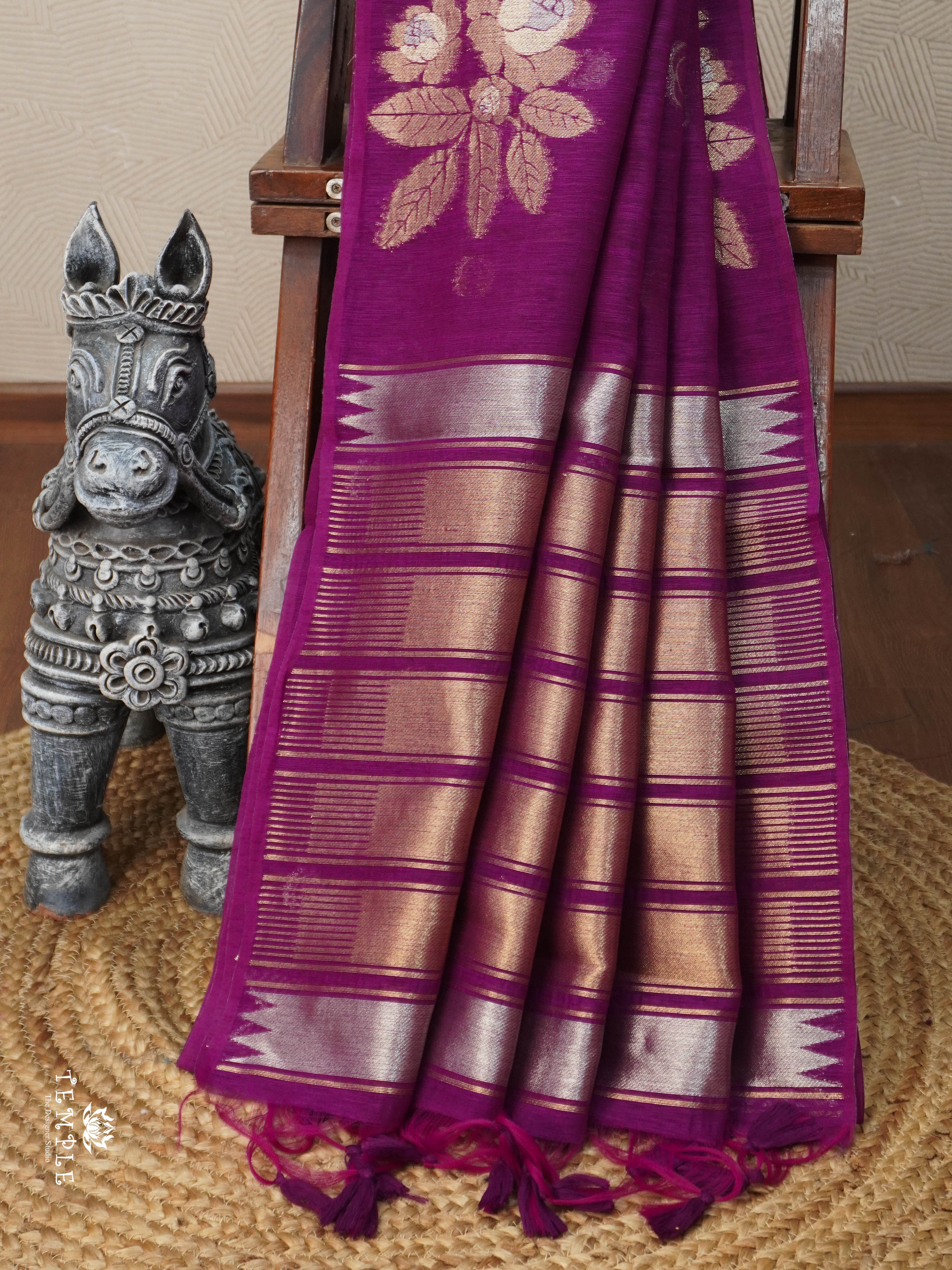 Linen Silk Saree | TTDS2958