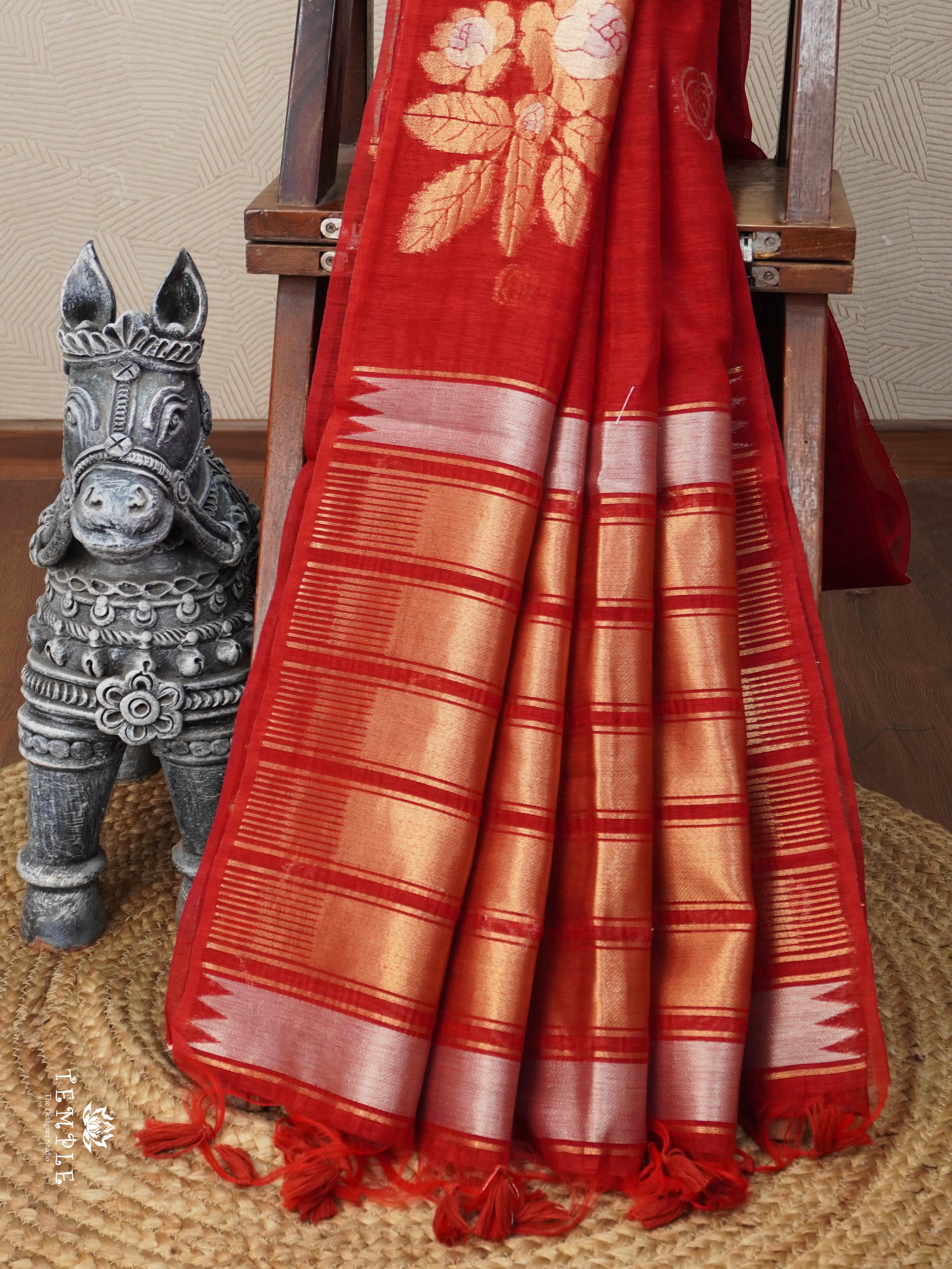 Linen Silk Saree | TTDS2958