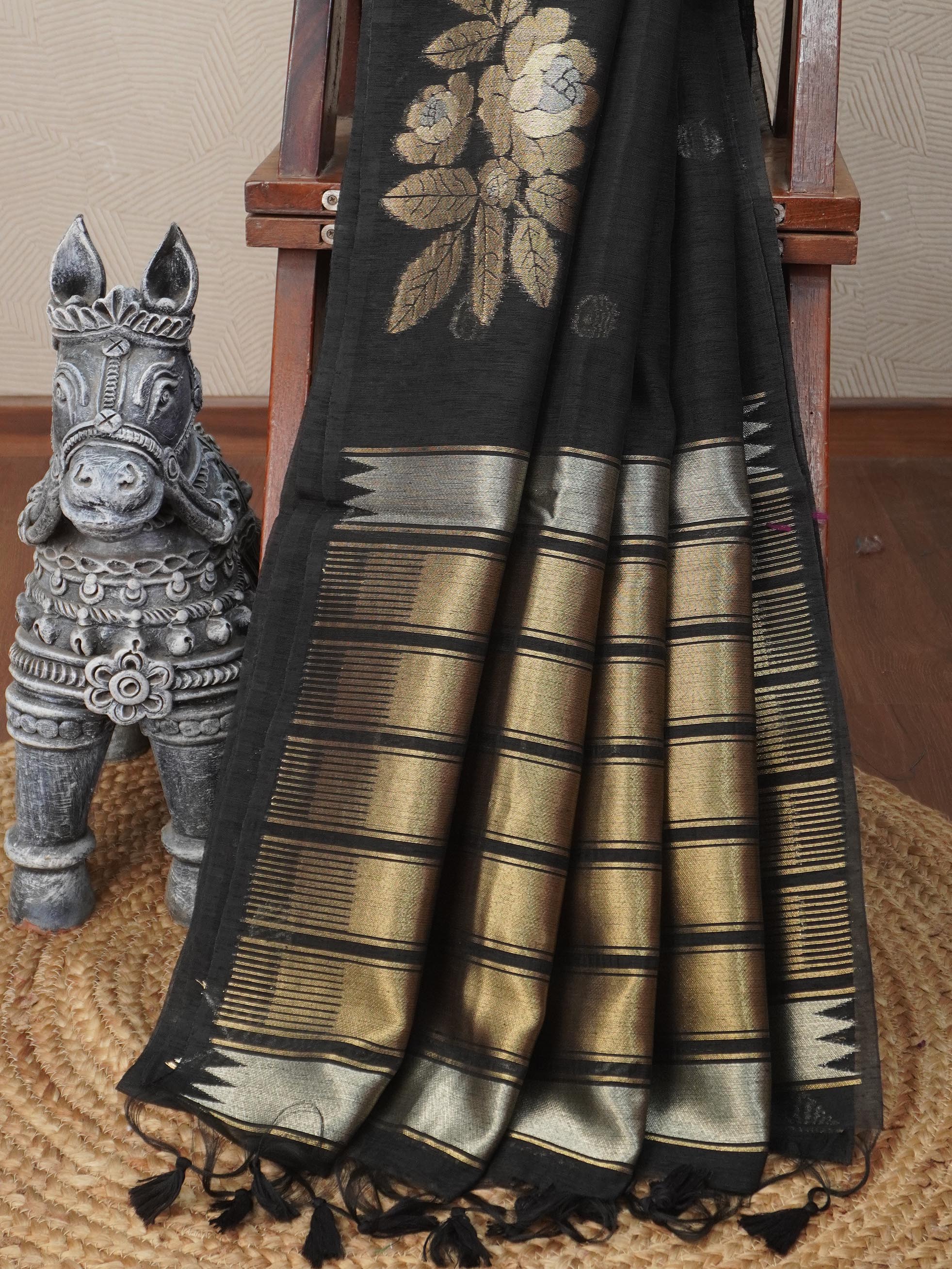 Linen Silk Saree | TTDS2958