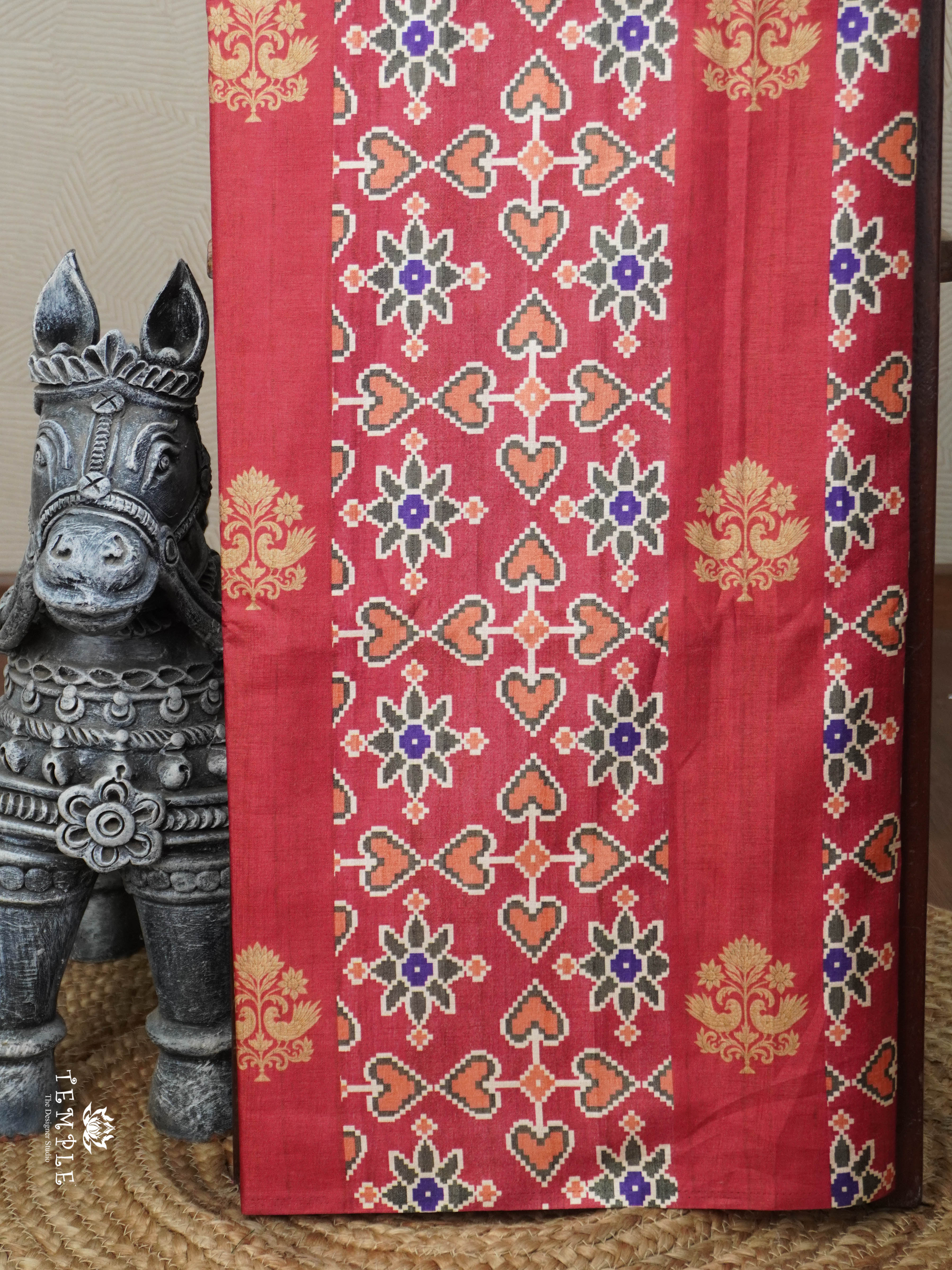 Printed Tussar Silk Saree | TTDS2956