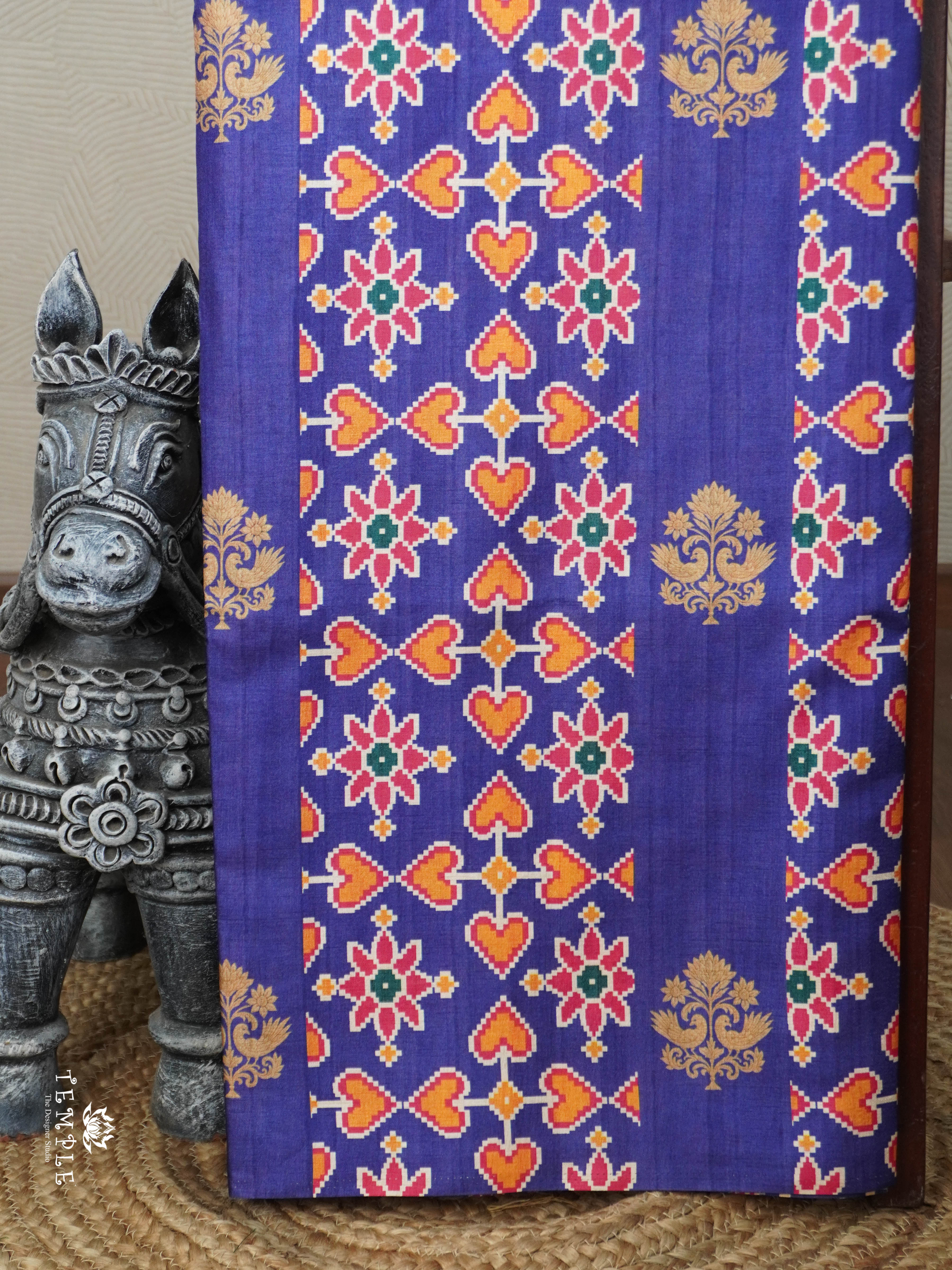 Printed Tussar Silk Saree | TTDS2956