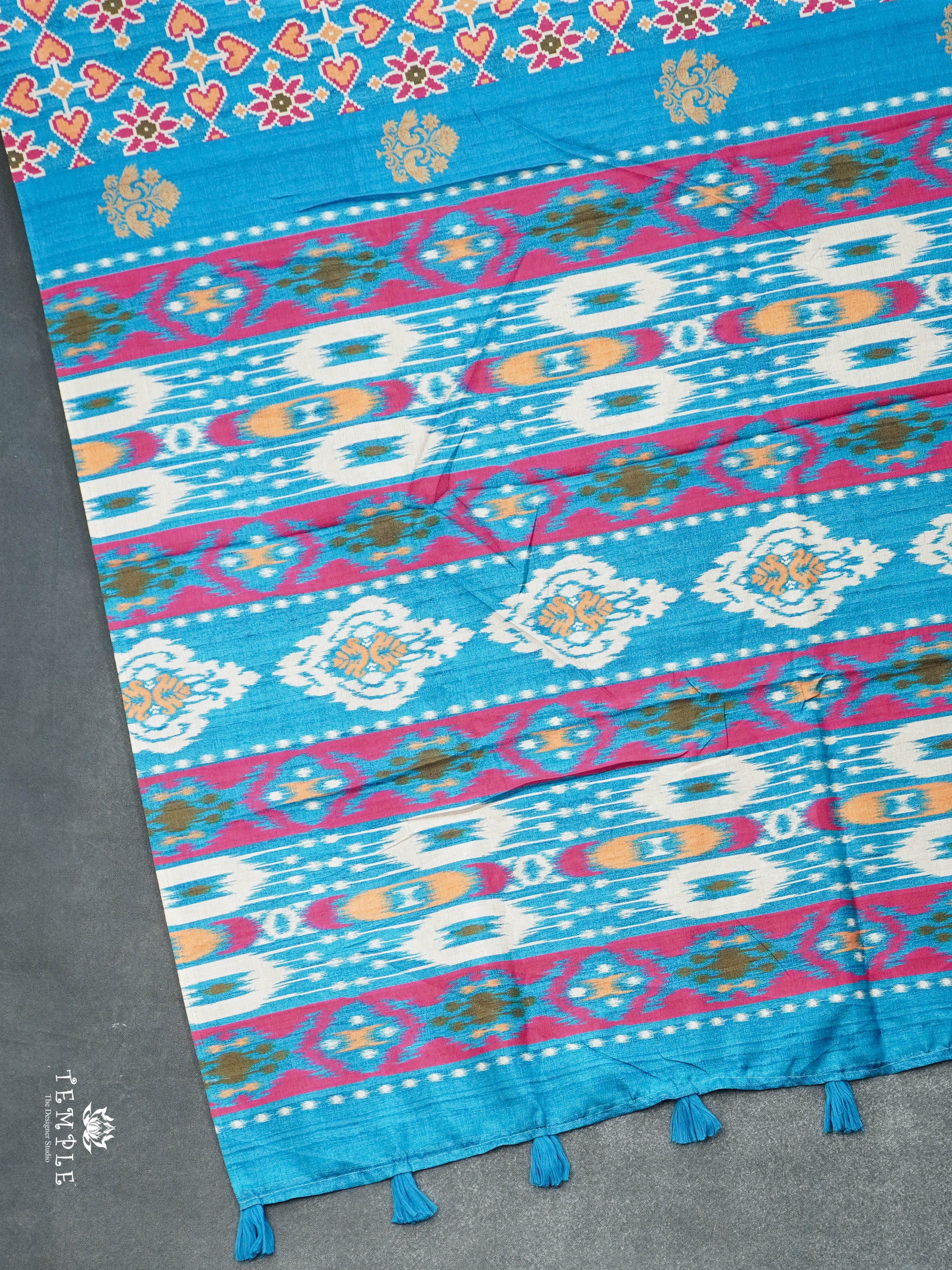 Printed Tussar Silk Saree | TTDS2956