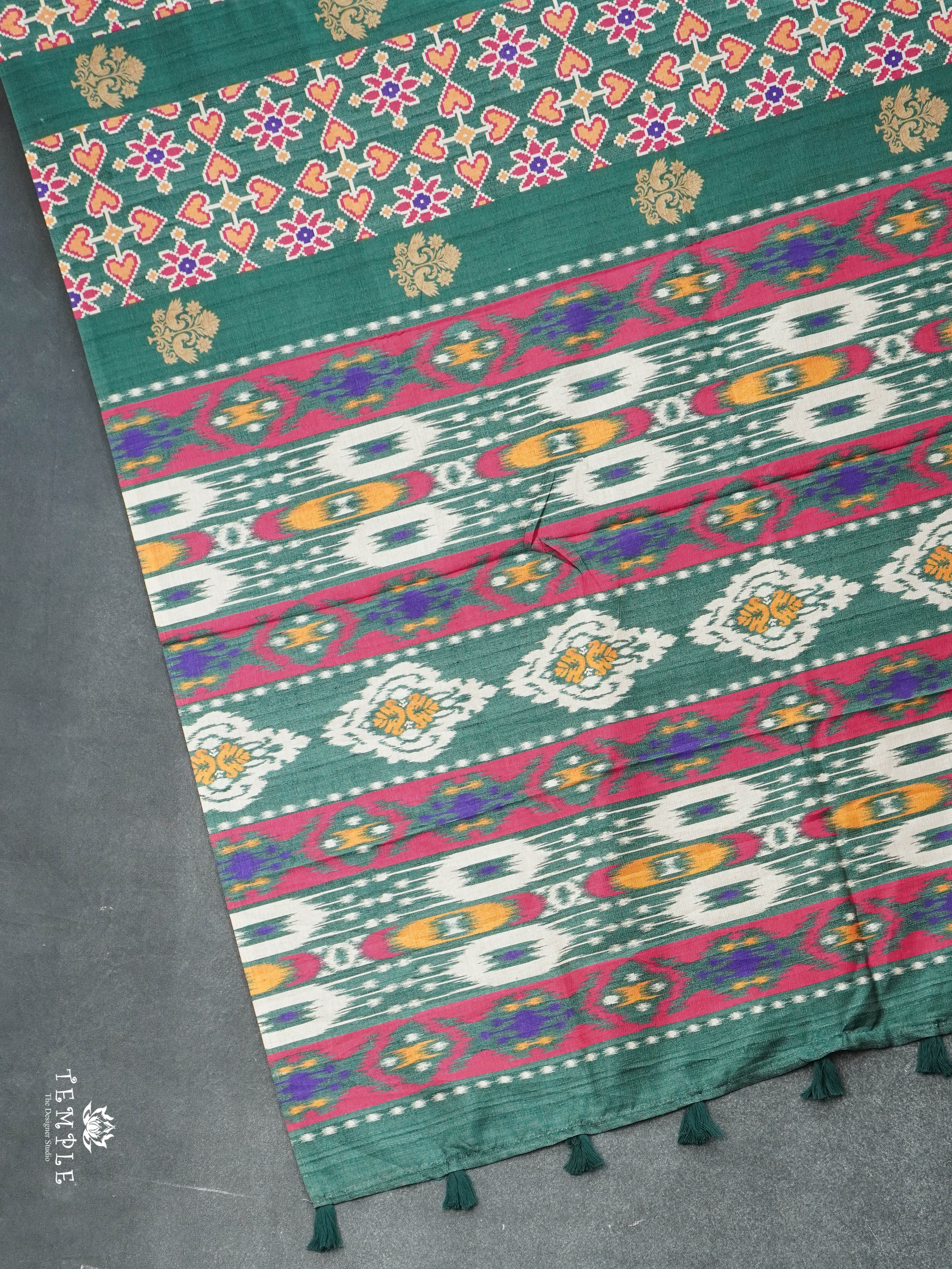 Printed Tussar Silk Saree | TTDS2956