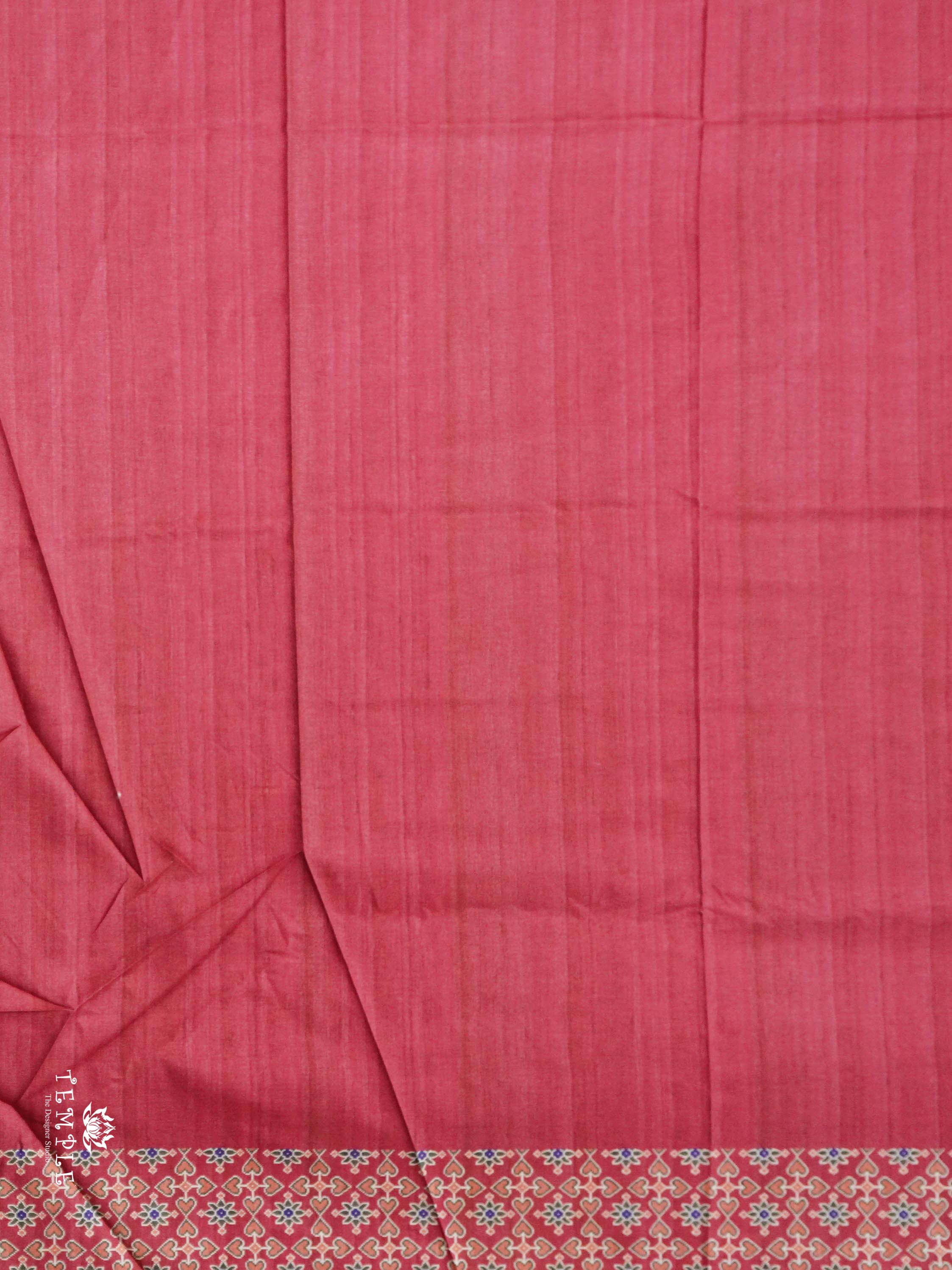 Printed Tussar Silk Saree | TTDS2956