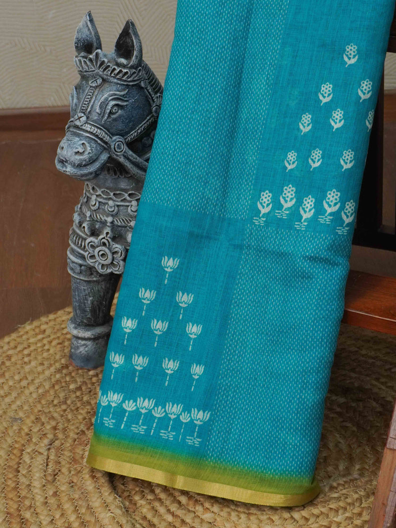 Linen Cotton Saree | TTDS3387