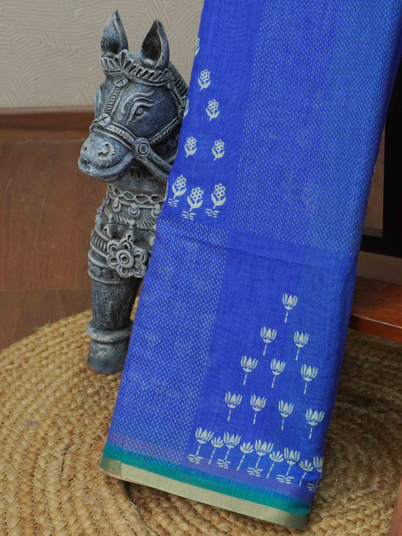 Linen Cotton Saree | TTDS3387